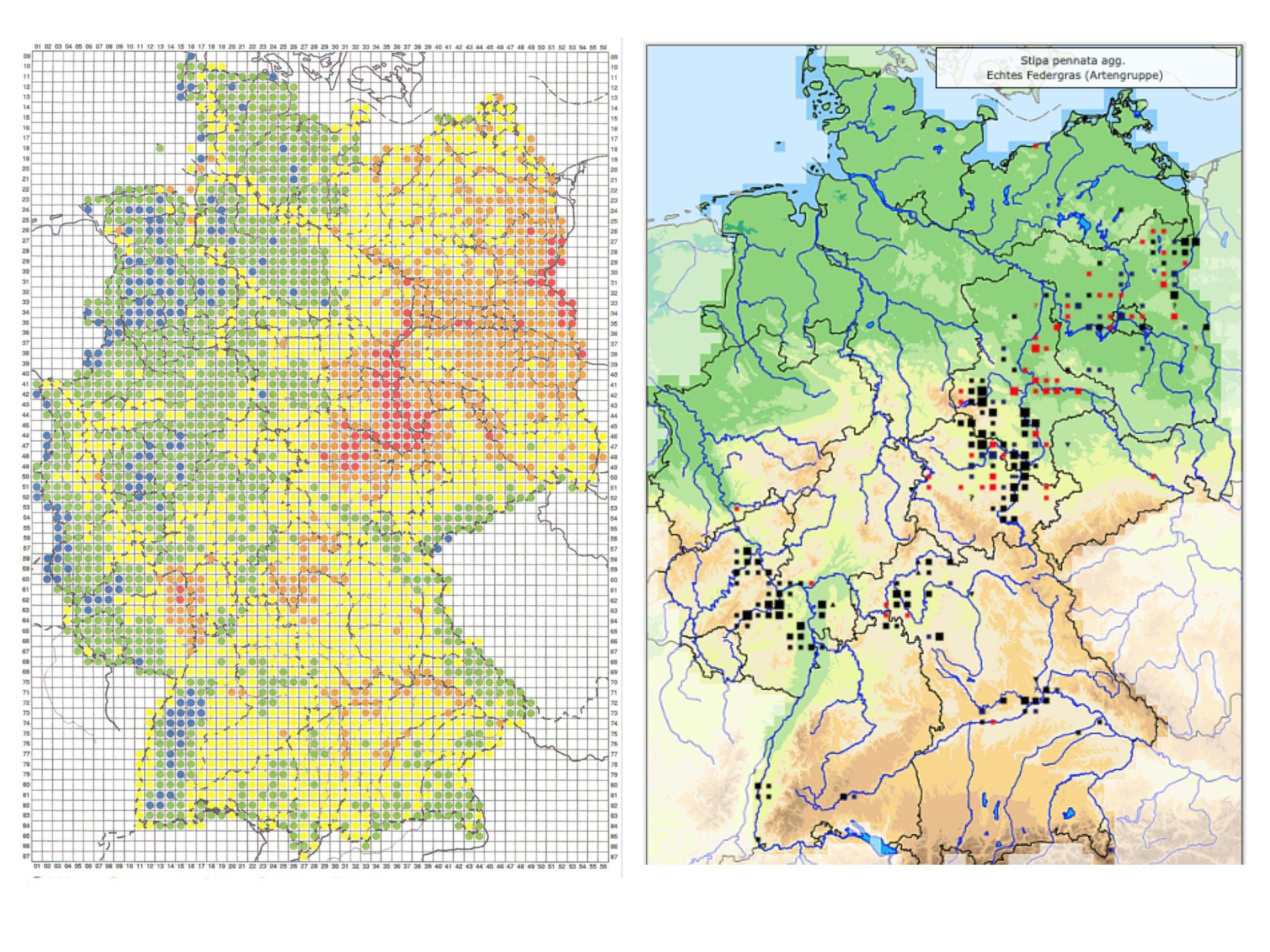 Zwei Deutschlandkarten