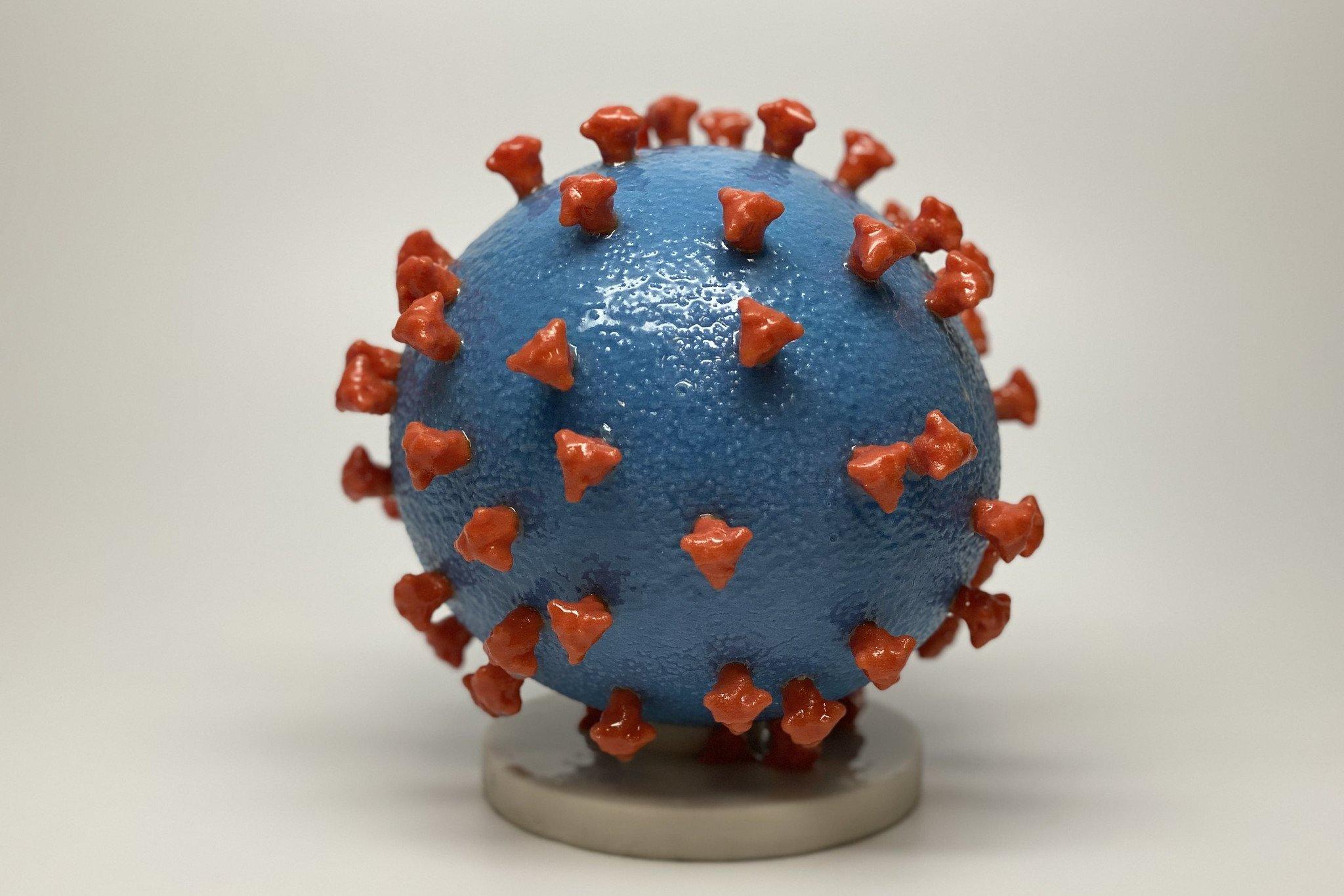 Ein 3D-Modell vom Coronavirus