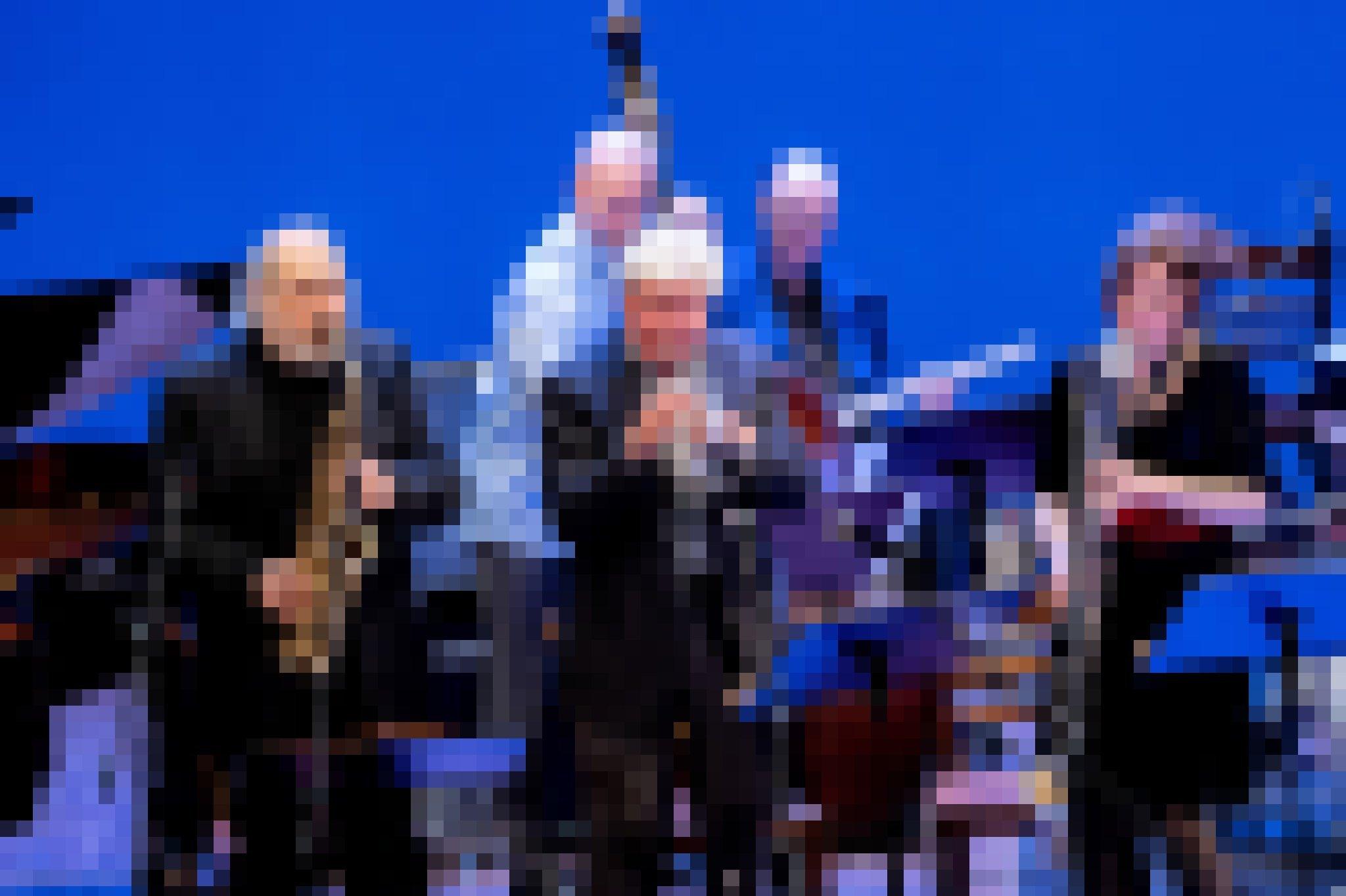 Der „große“ Jazz-Sohn Bergamos, Klarinettist Gianluigi Trovise, bei der Gala anlässlich seines 75. Geburtstages, mit dem Trompeter Manfred Schoof und der Klarinettistin Annette Maye.