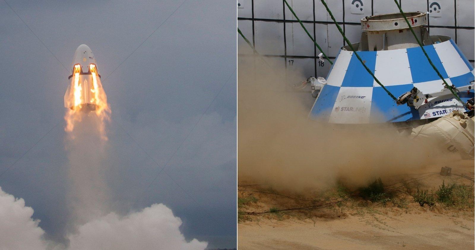 Dragon 2 testet ihr Flugabbruchsystem, Test der Airbags beim CST Starliner