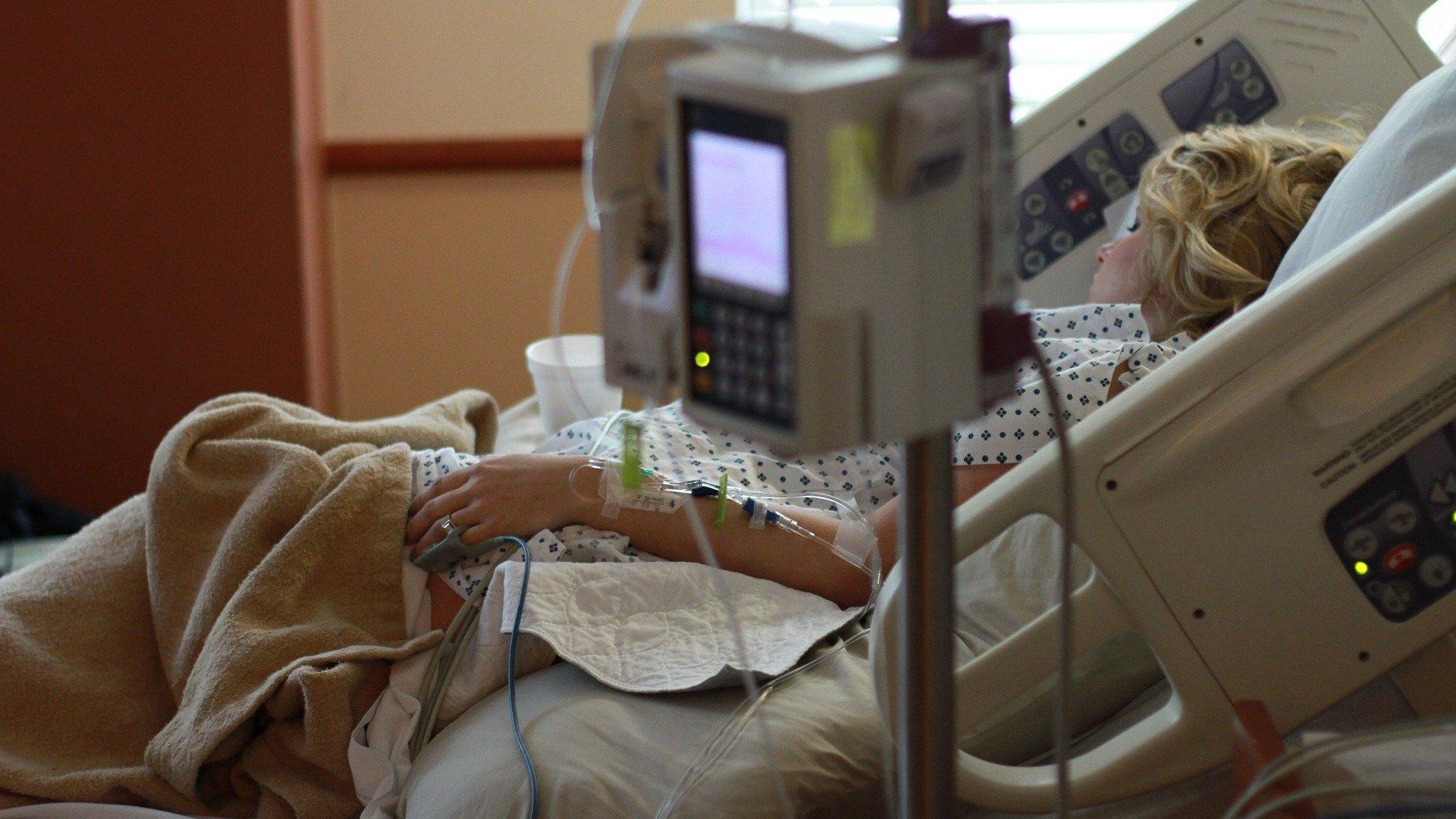 Patientin im Krankenhaus.