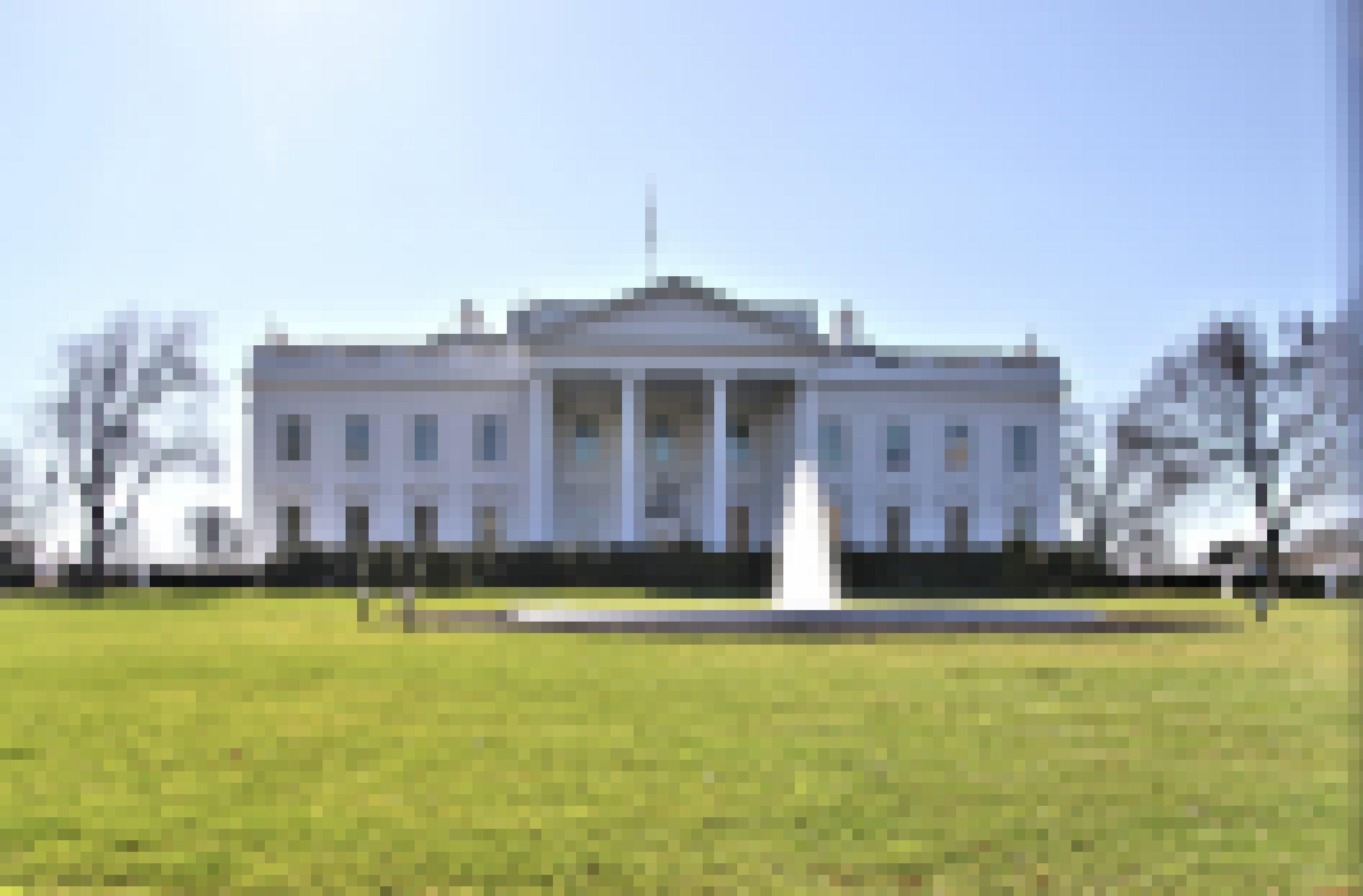Nahaufnahme des Weißen Hauses in Washington, D.C.