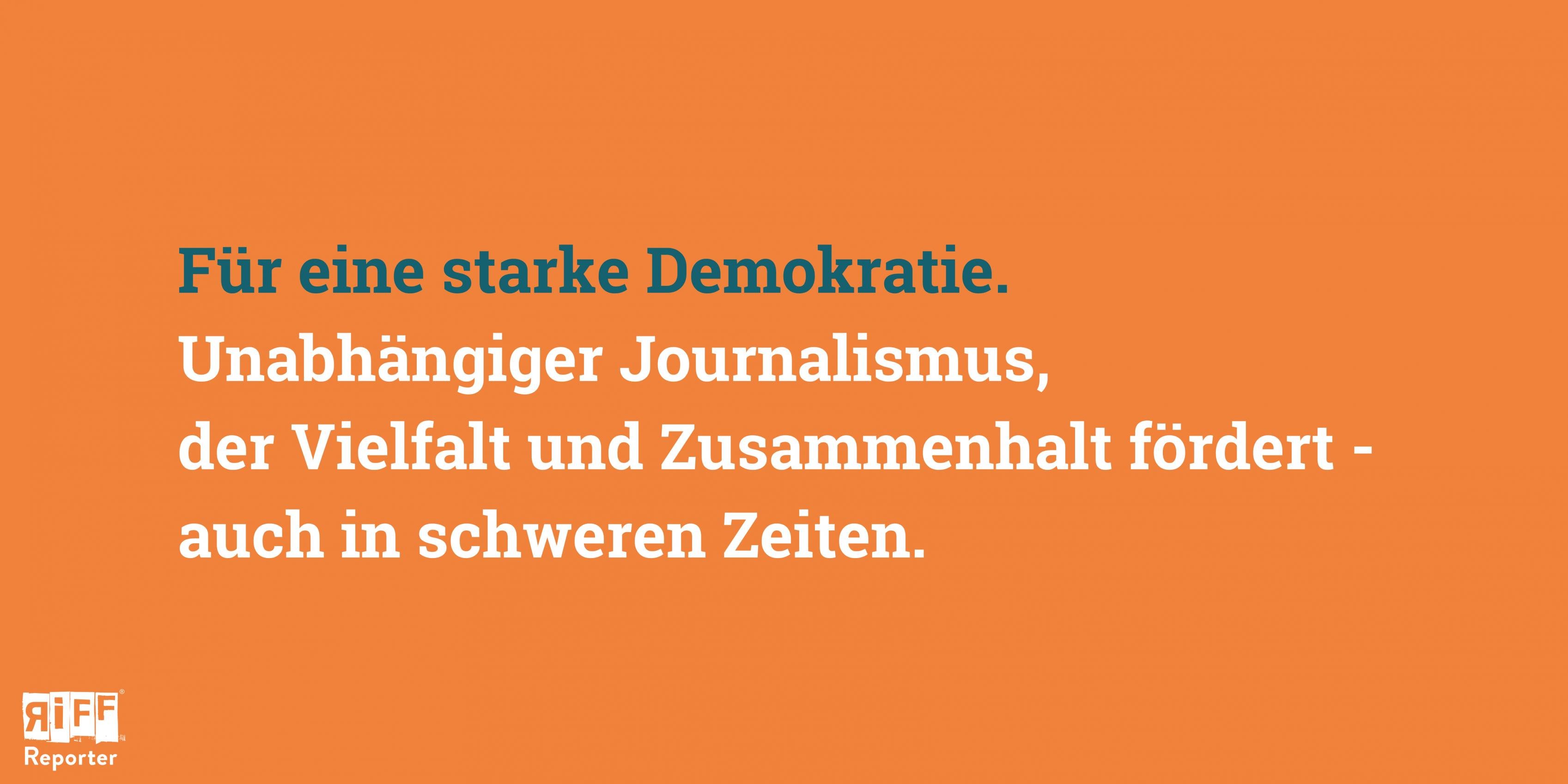 Für eine starke Demokratie.