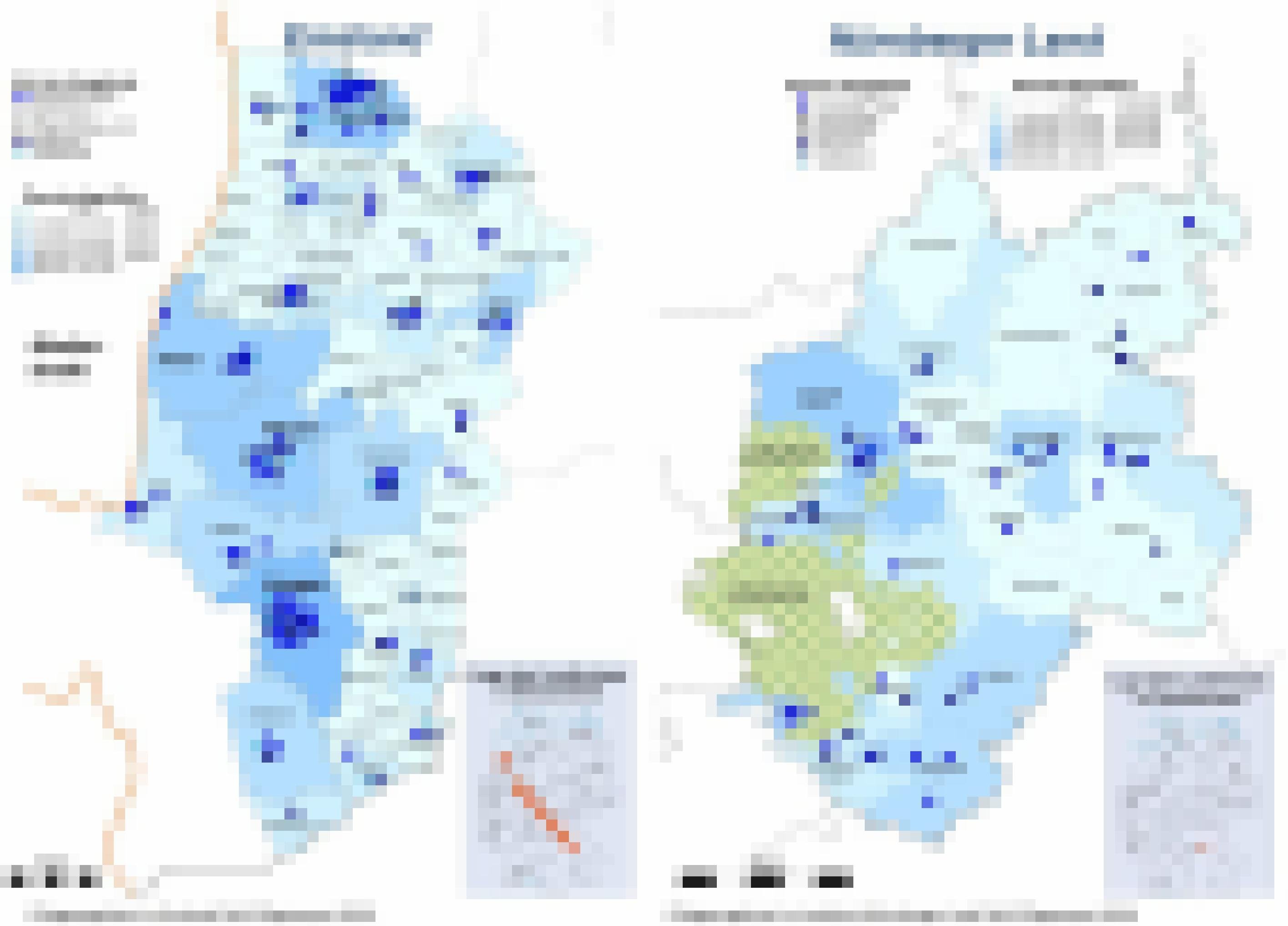 Der DAK Pflegereport 2018 zeigt am Beispiel des Nürnberger Landes und des Emslandes, dass Pflegeangebote wie Ambulante Pflege, Pflegeheime oder teilstationäre Pflege regional sehr unterschiedlich verfügbar sind. Auf den Karten ist die Verteilung zu sehen.