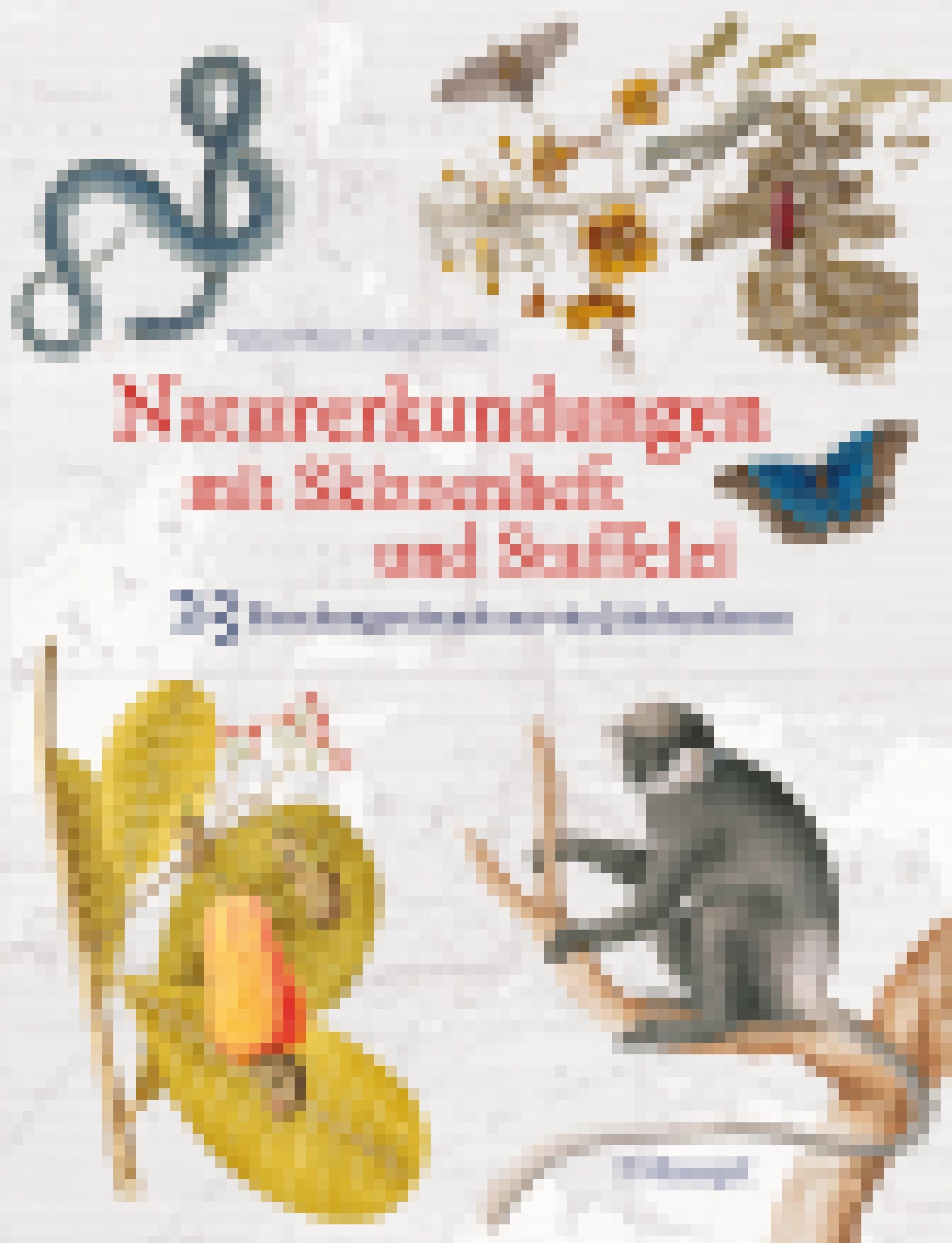 Titel des Buches mit Zeichnungen von Affen, Schlangen, einem Schmetterling und Pflanzen.