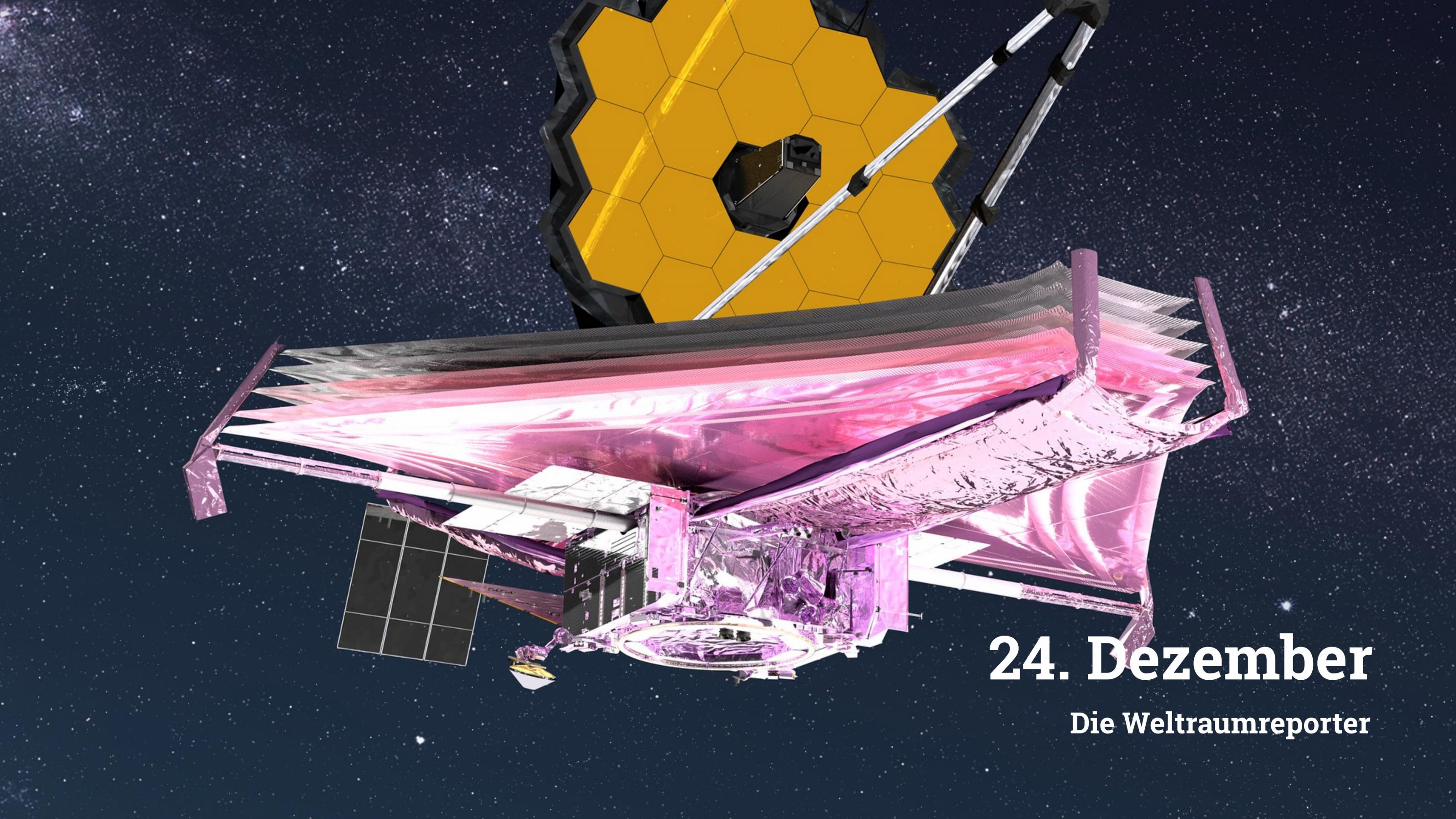 Künstlerische Darstellung des James-Webb-Weltraumteleskops im All