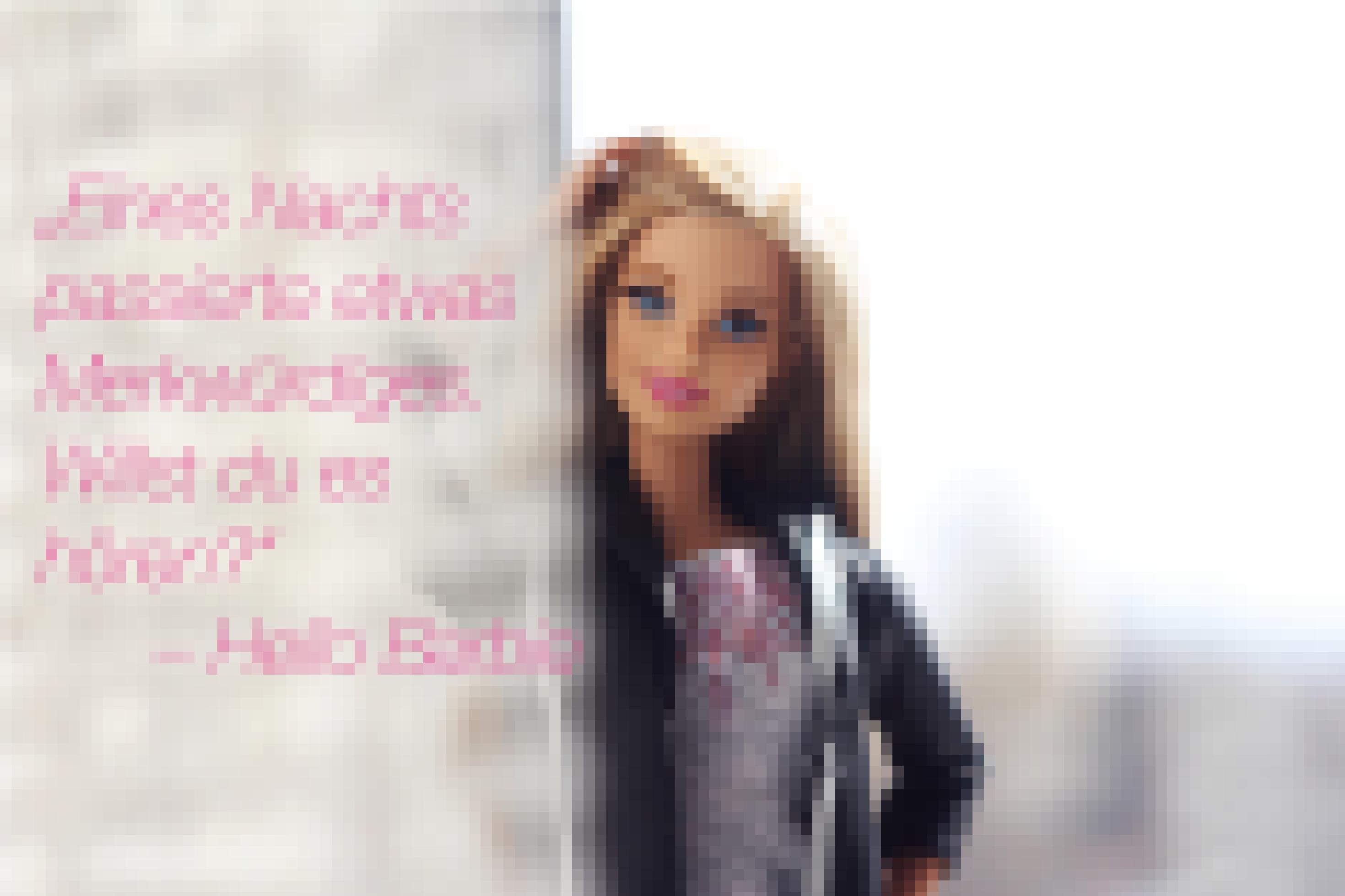 Eine Barbie mit Zitat