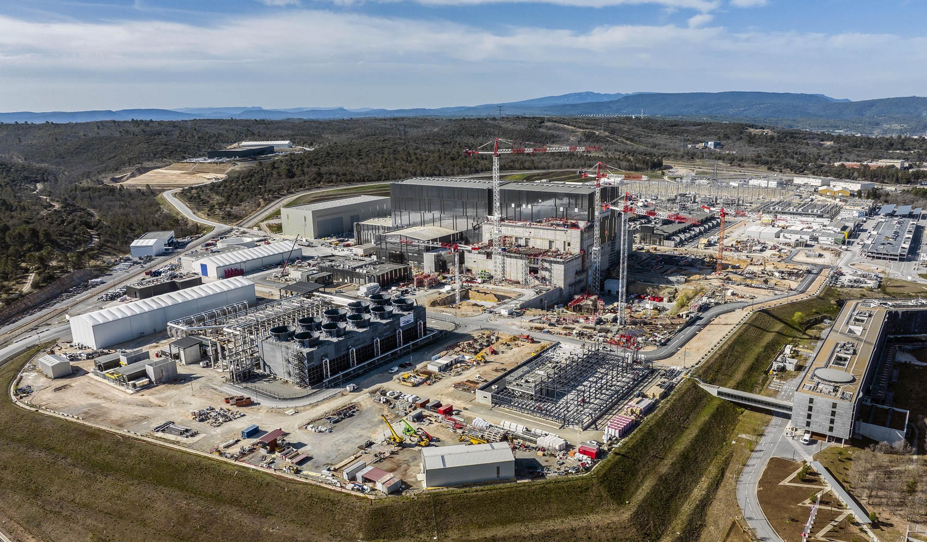 Die Baustelle des Fusionsreaktors ITER im südfranzösischen Caradache.