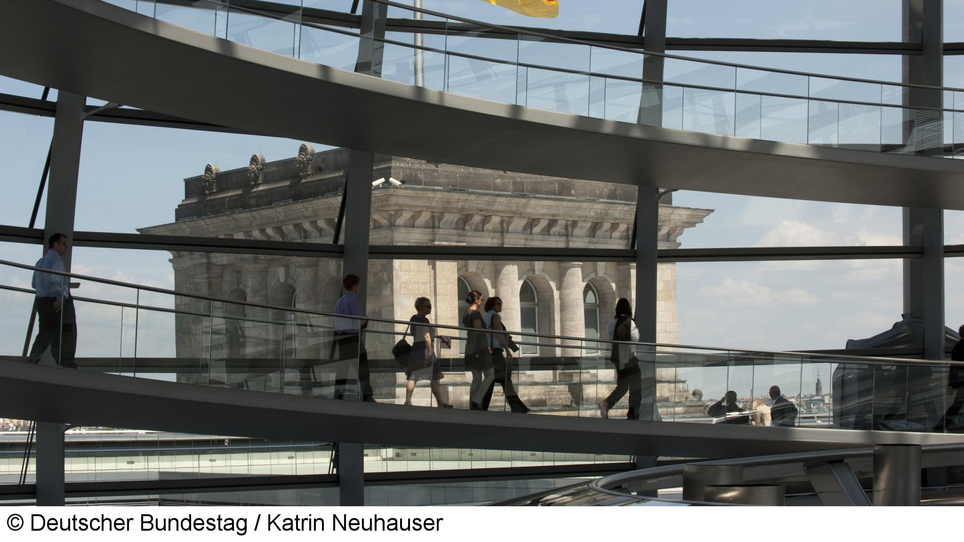Innenansicht der Kuppel des Reichstagsgebäudes