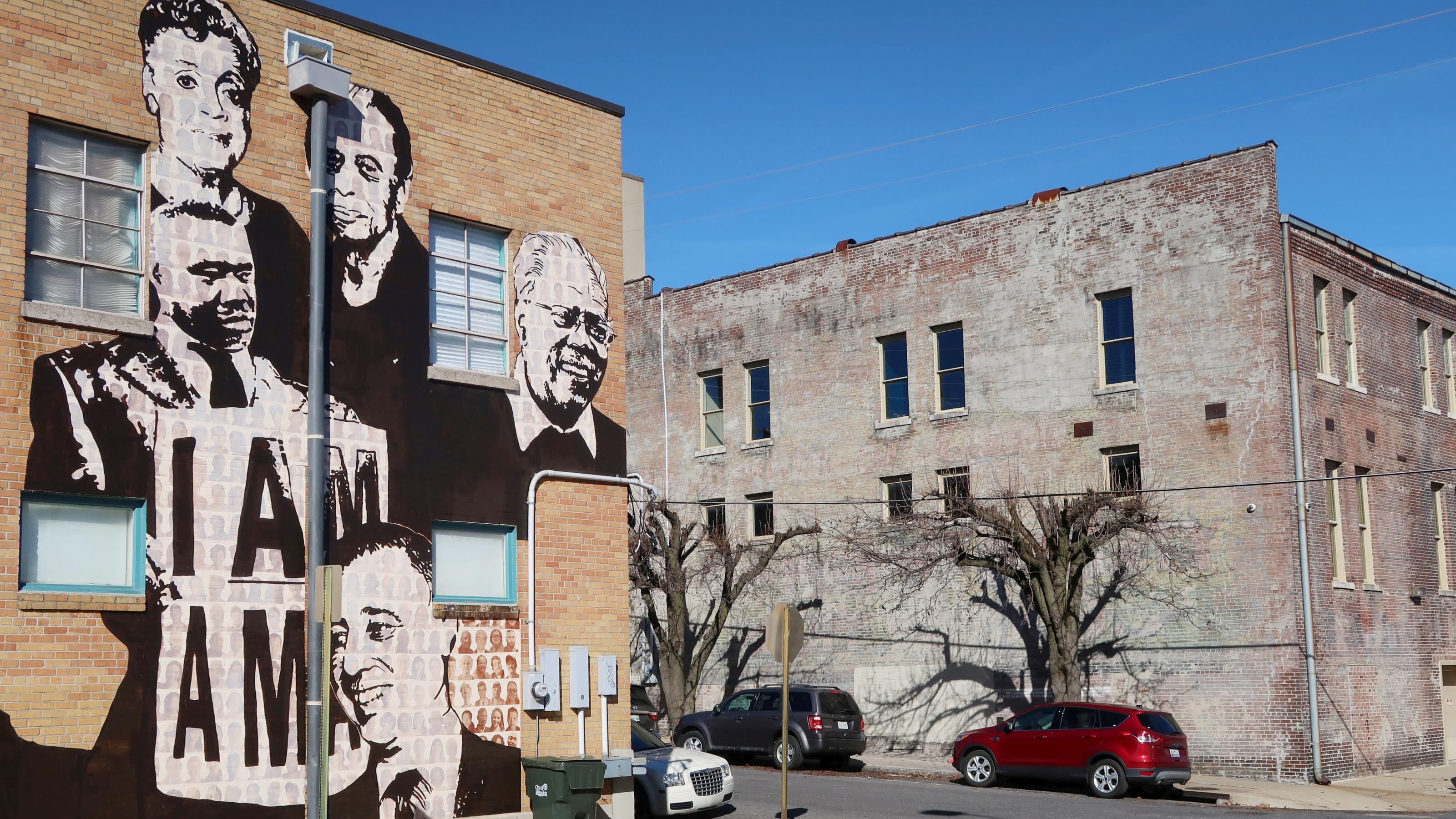 Ein Wandgemälde zeigt Ikonen der amerikanischen Bürgerrechtsbewegung