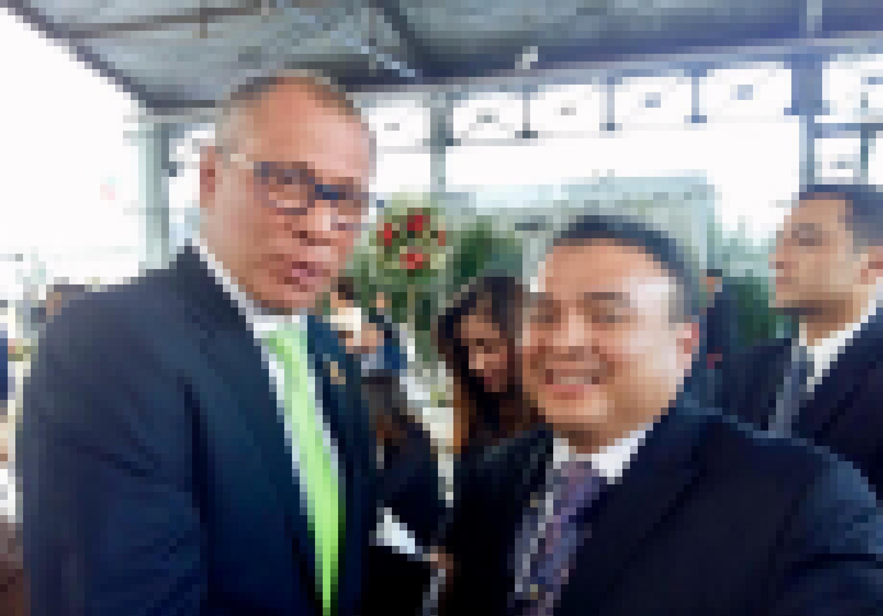 Ecuadors ehemaliger Vizepräsident Jorge Glas im Jahr 2017 mit Nestor Mendez von der OAS.