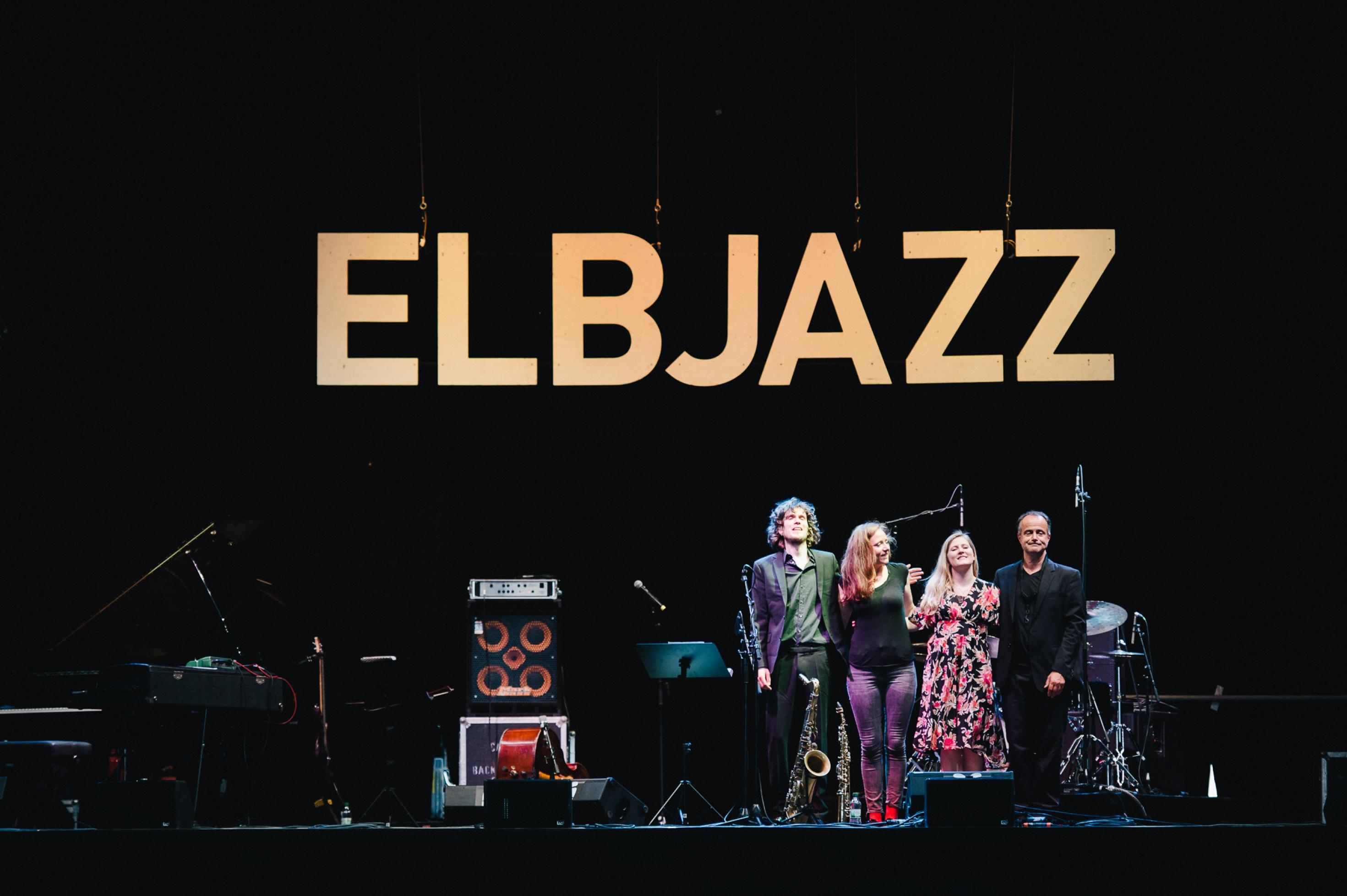 Lisa Wulff, Hamburger Jazzpreis 2019, mit Band: Benjamin Schaefer, Christin Neddens, Lisa Wulff, Gabriel Coburger (von links nach rechts).