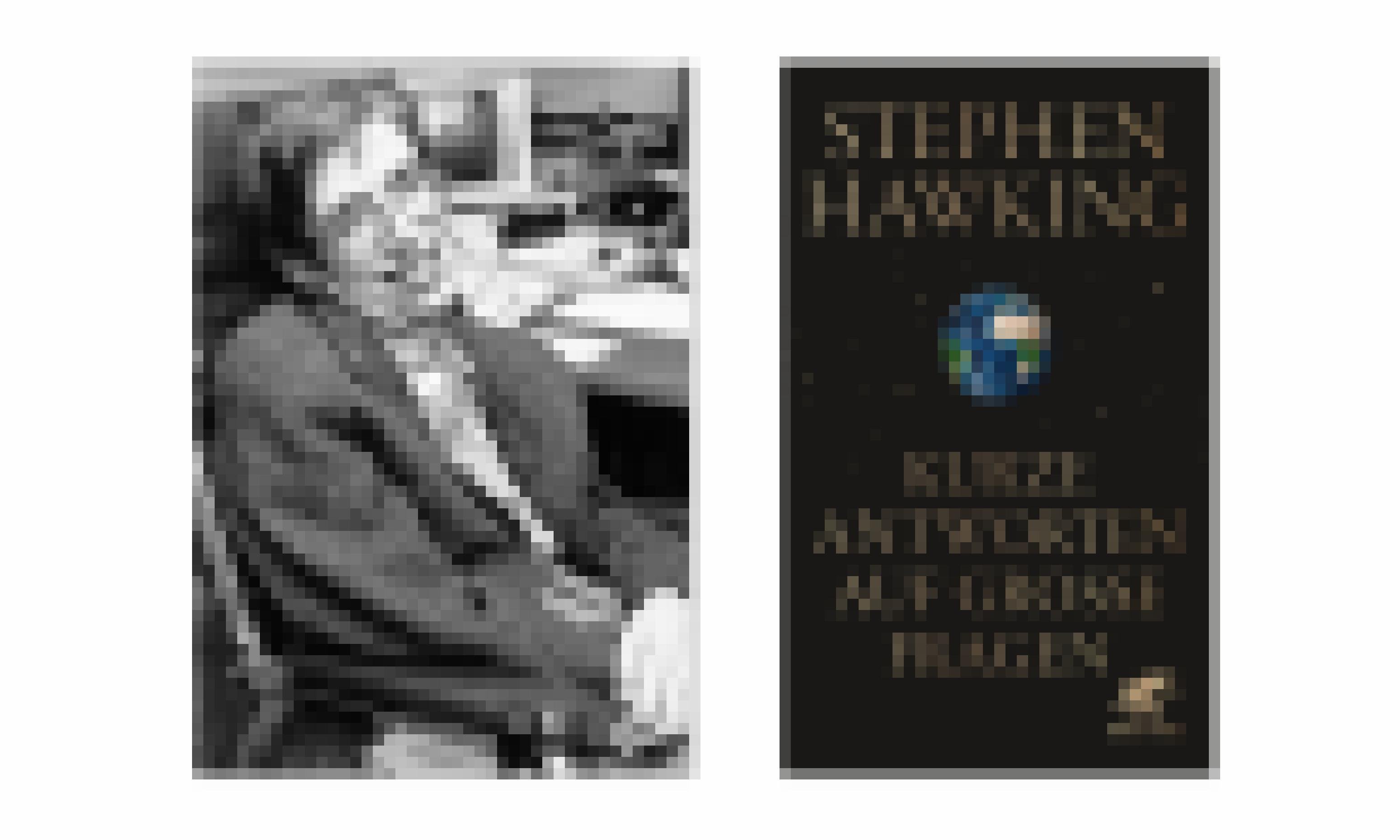 Der Physiker Stephen Hawking in jungen Jahren und sein neues Buch „Kurze Fragen auf große Antworten“, das bei Klett-Cotta erschienen ist