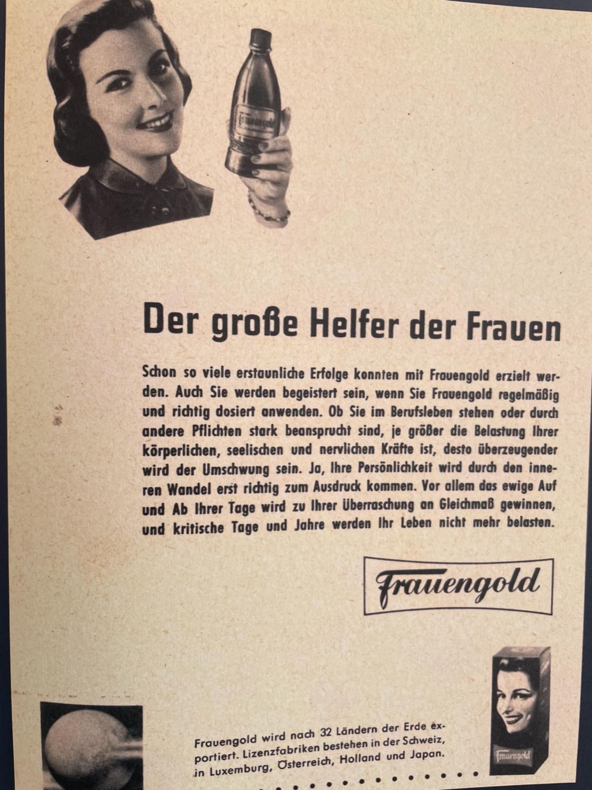 Frauengold-Werbung