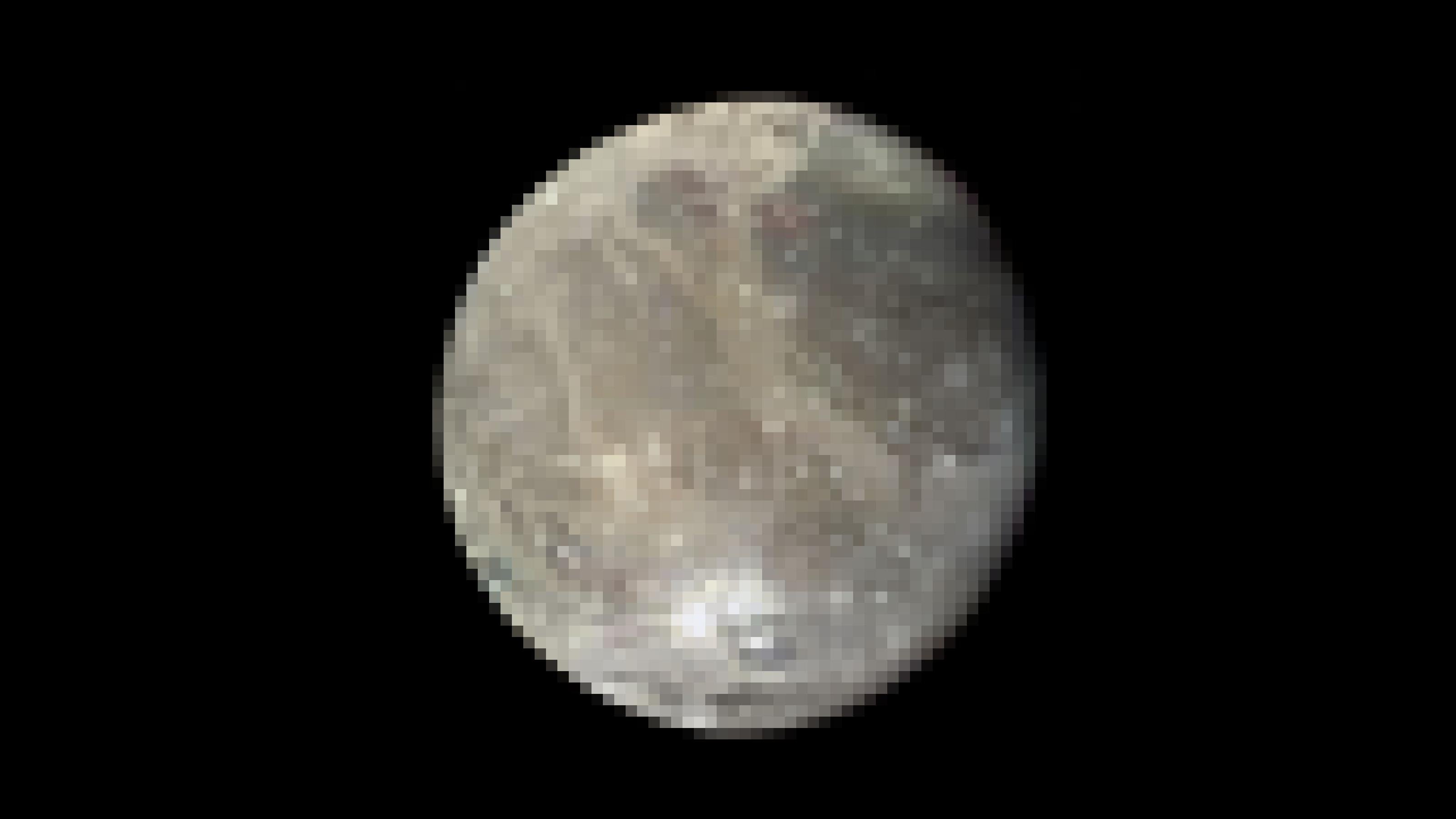 Eine Weltraumaufnahme vom Jupitermond Ganymed.