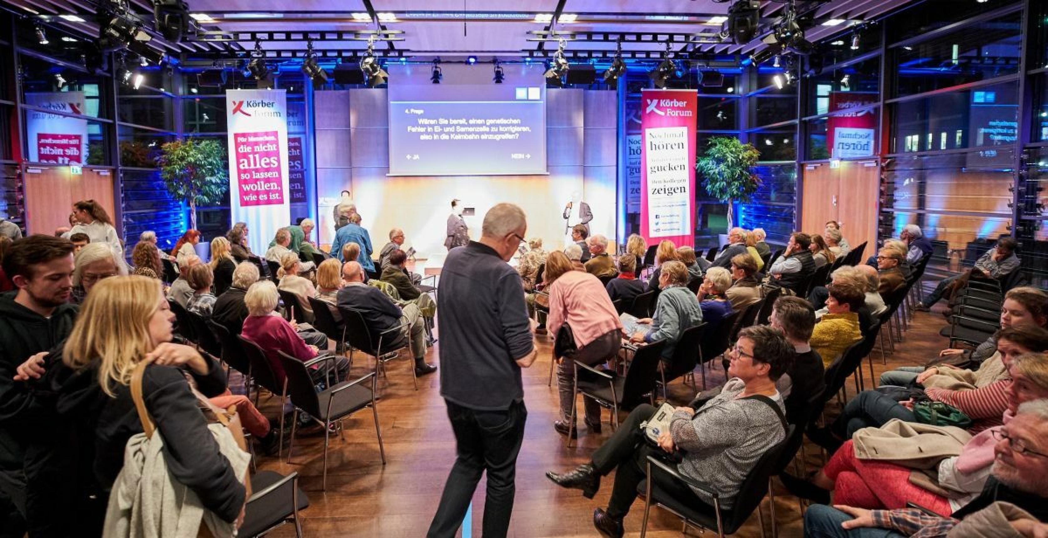 Lebhafte Diskussion über Deisgnerbabys bei der Körber-Stiftung in Hamburg.