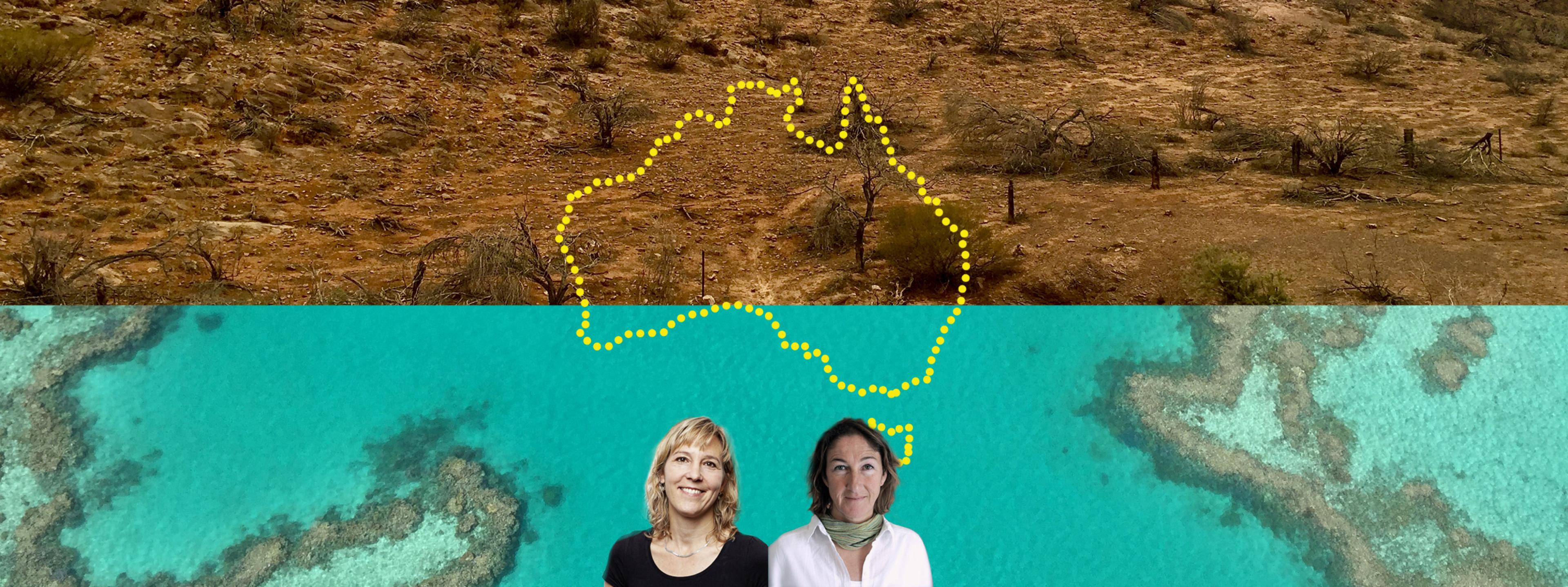 zwei Frauen stehen vor einer Karte [AI]