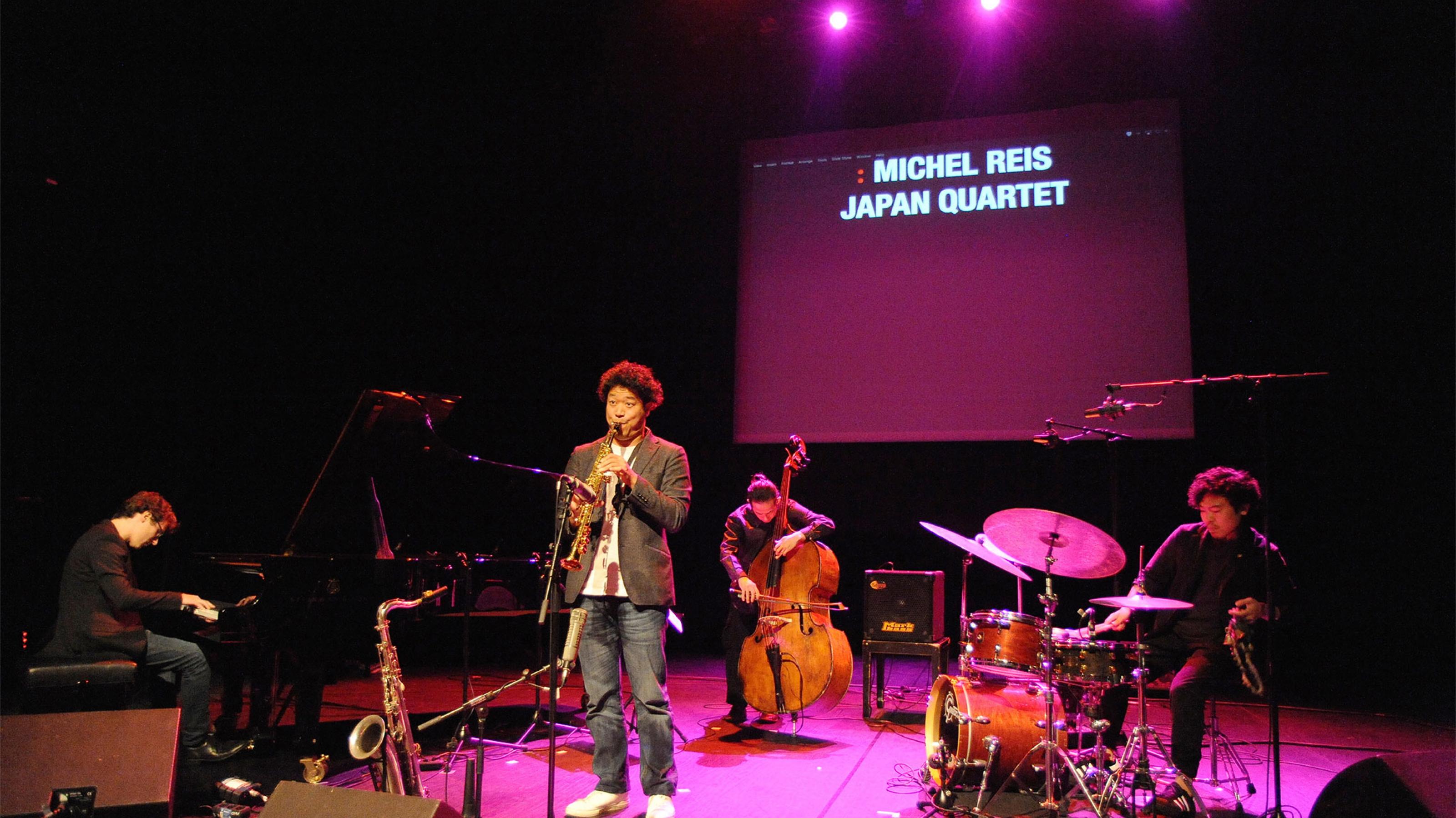 Der emotionale Cry des Free Jazz: das Michel Reis Quartet auf der Bühne des Kulturzentrums Neumünster beim Luxemburg Jazz Meeting in Luxemburg Stadt.