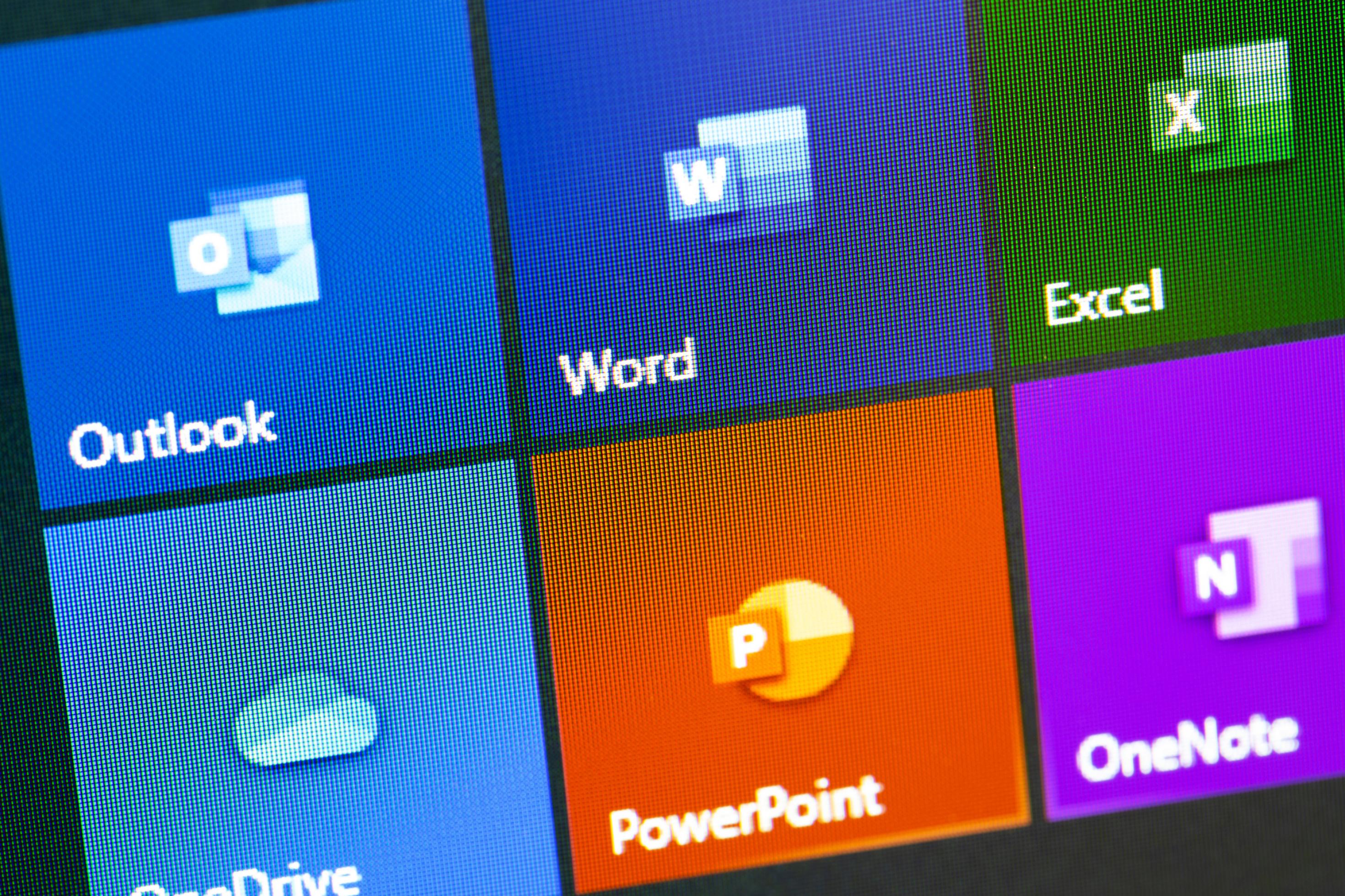 Office-Software von Microsoft enthält Anwendungsprogramme wie Word, Powerpoint und Excel.