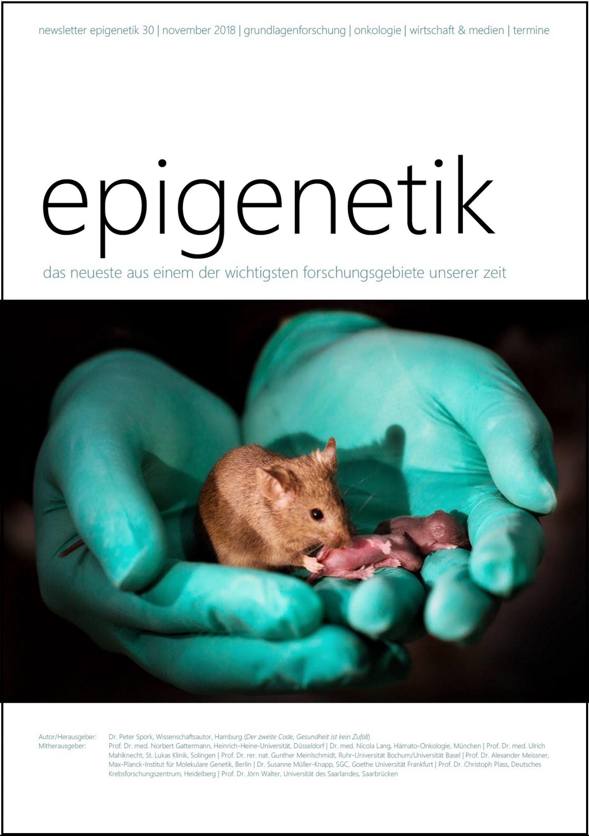 Newsletter Epigenetik 30 / Juni 2019 / das neueste aus einem der wichtigsten forschungsgebiete unserer zeit