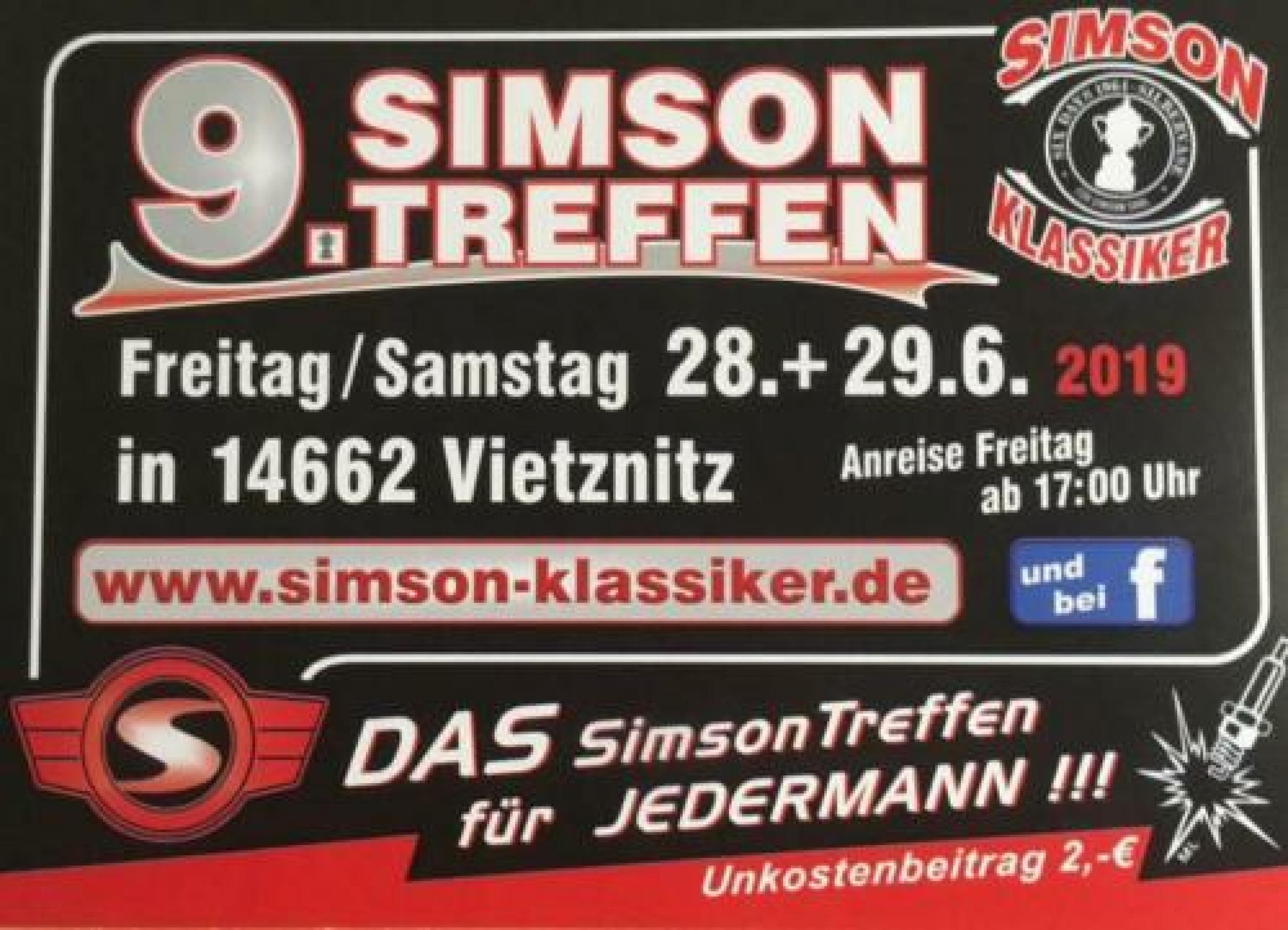 Aufschrift: 28. und 29. Juni 2019 in 14662 Vietnitz
