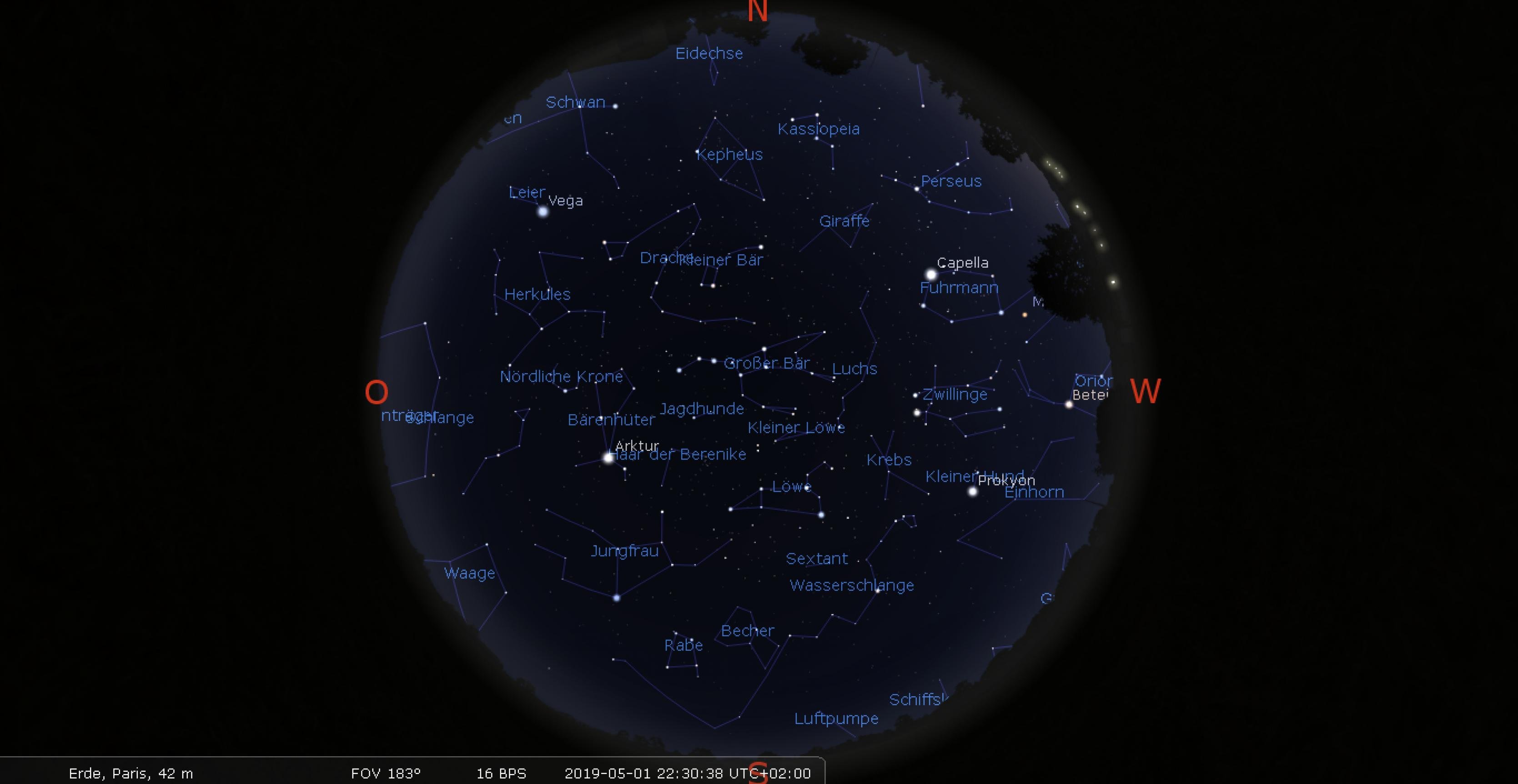 eine Karte des Nachthimmels [AI]