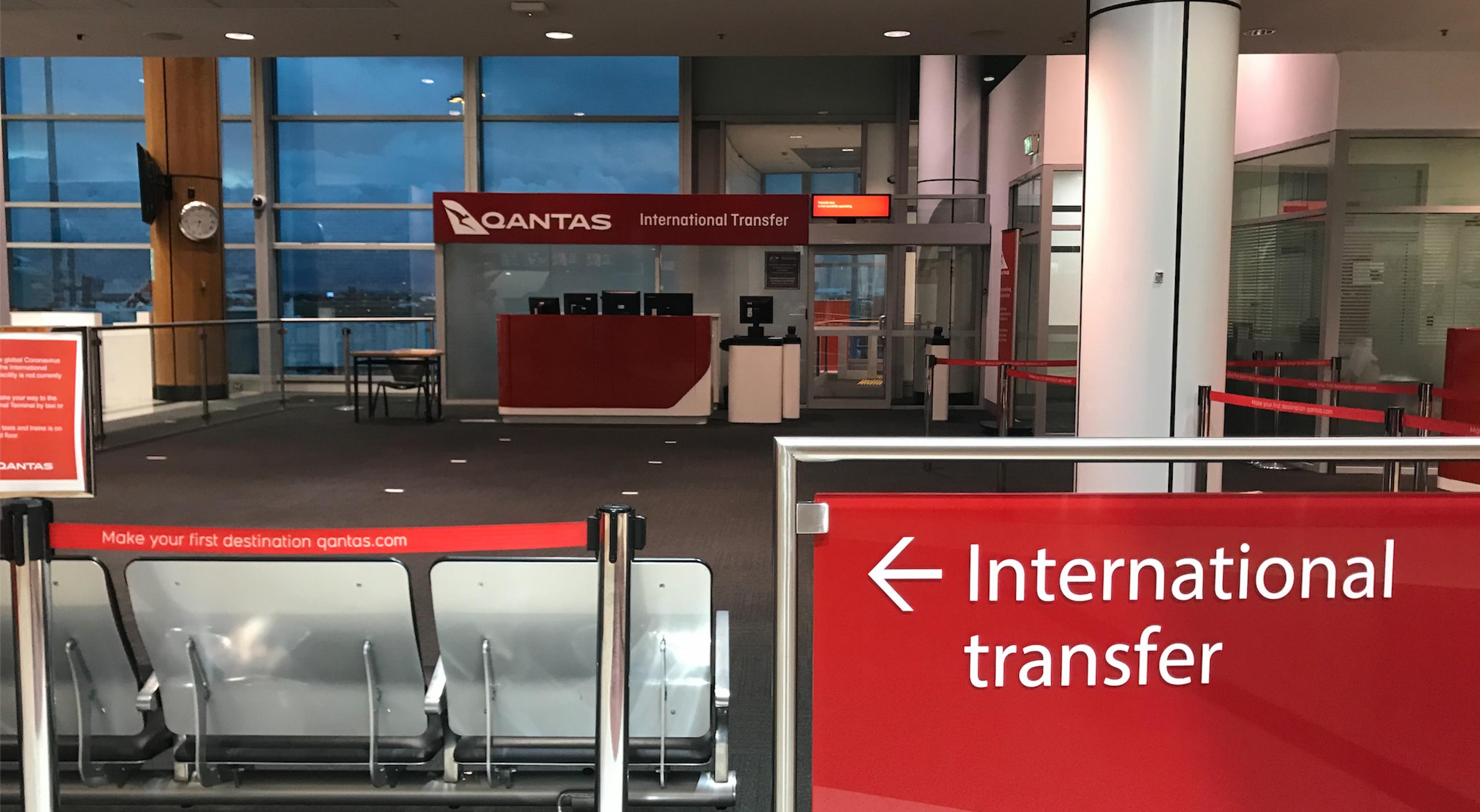 Ein menschenleeres Gate am Kingsford Smith Airport in Sydney. Der internationale Transfer-Schalter am Flughafen in Sydney ist seit über 16 Monaten verwaist.