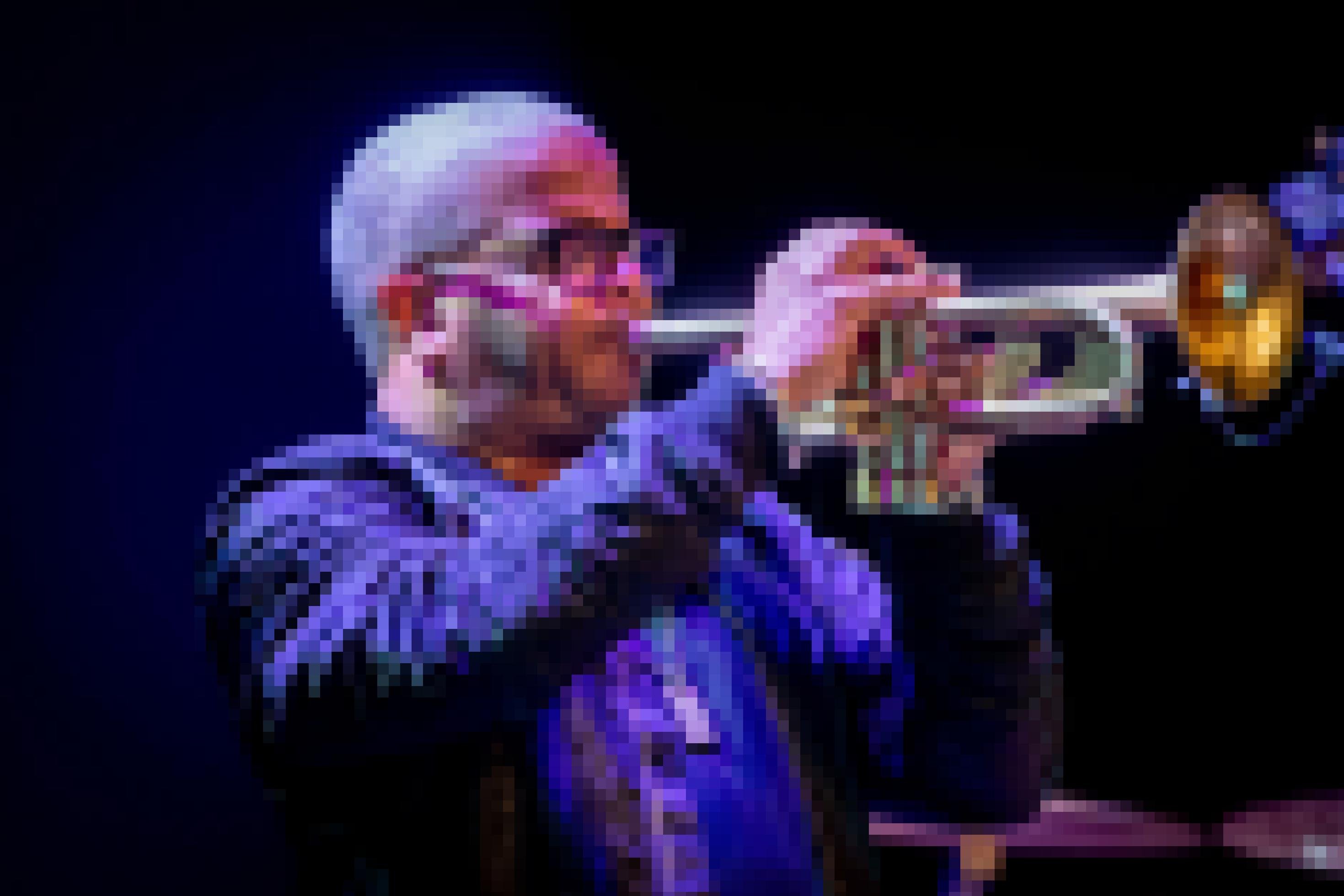 Der afroamerikanische Trompeter Terence Blanchard bei seinem Auftritt mit dem E-Collective in Bergamo.