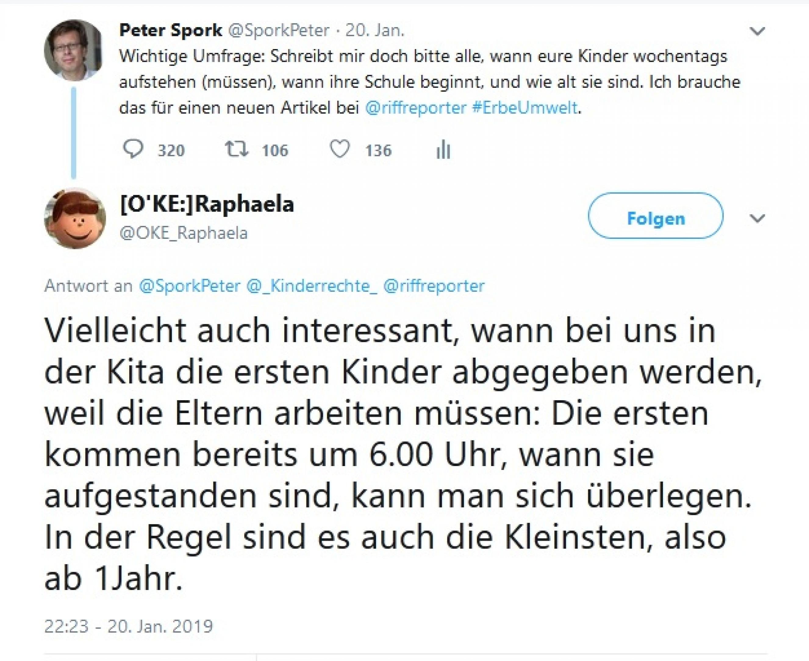 Vielleicht auch interessant, Kita-Start bei uns für die ersten Kinder um sechs.