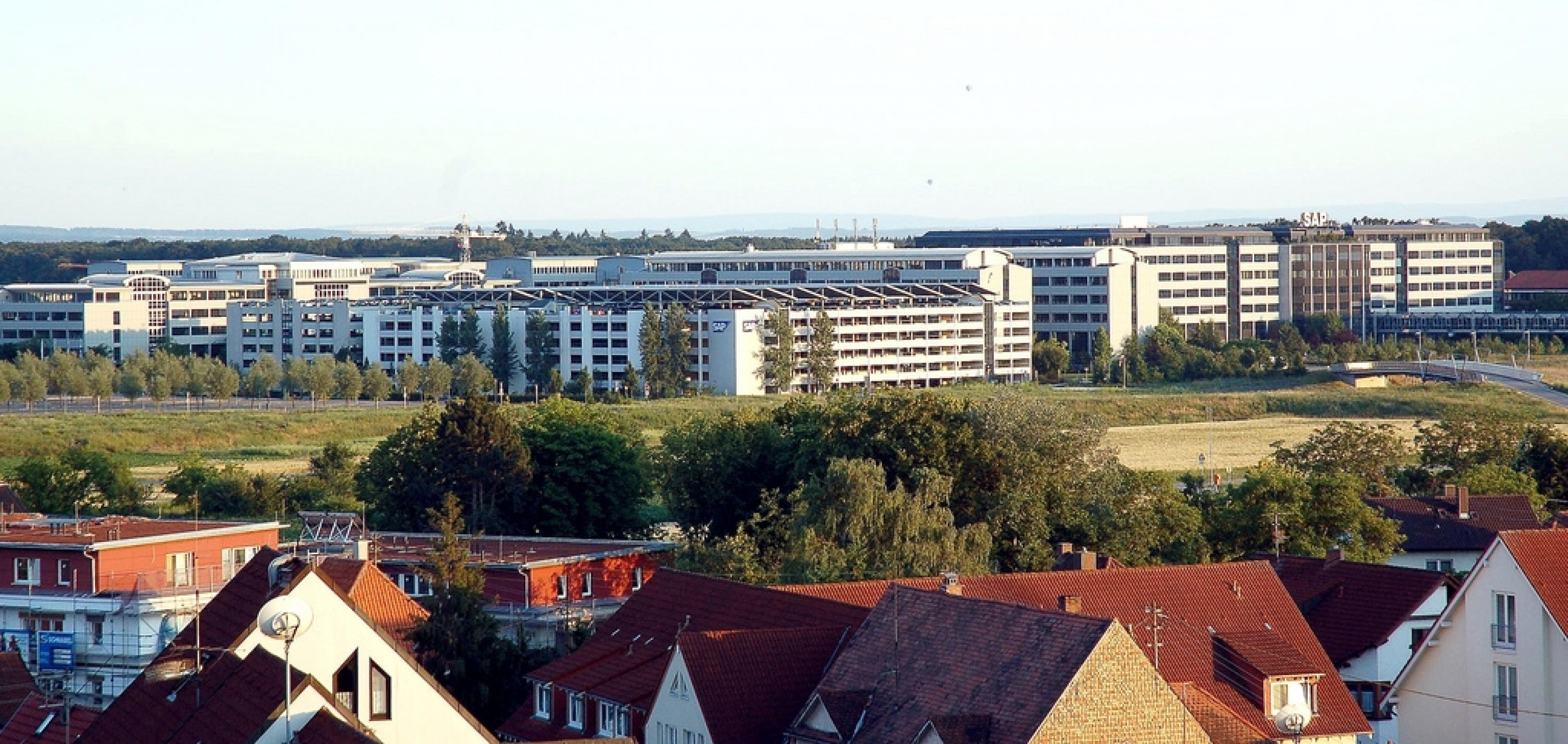 Ein Blick auf den SAP-Campus in Walldorf.