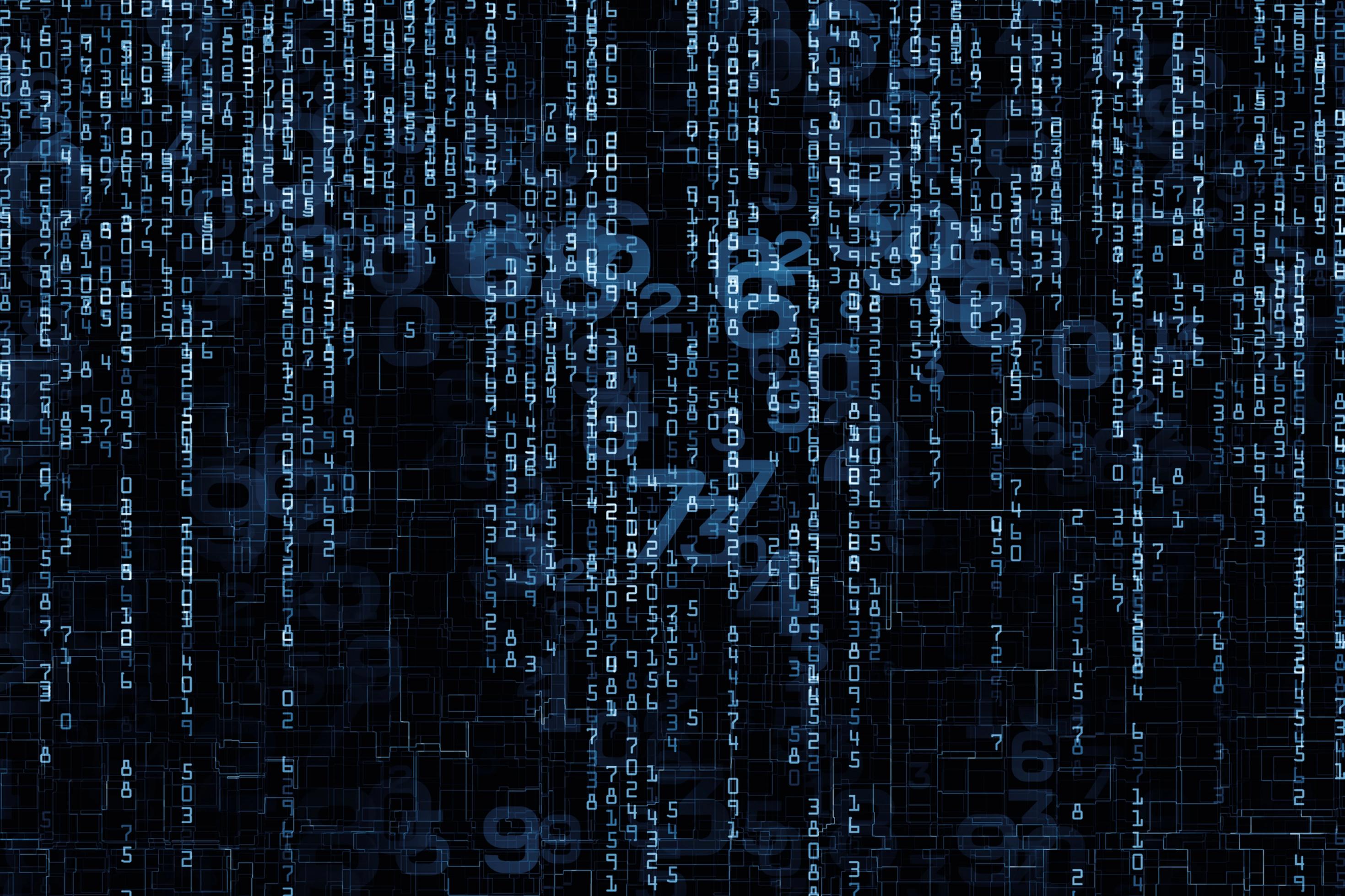 Grafik mit Zahlen symbolisieren statistische Gesetze