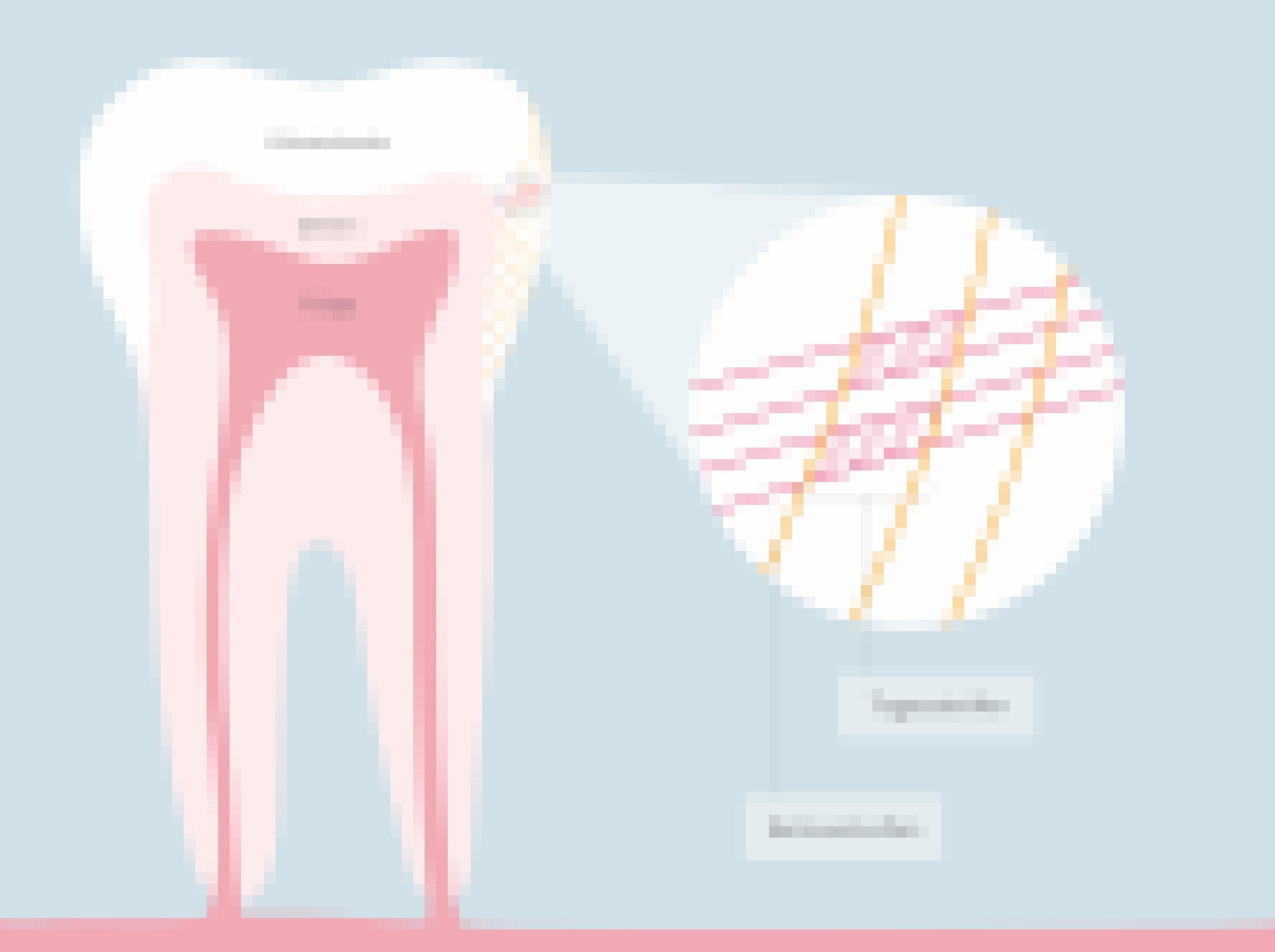 Eine Grafik von einem Zahn und dessen Retziusstreifen