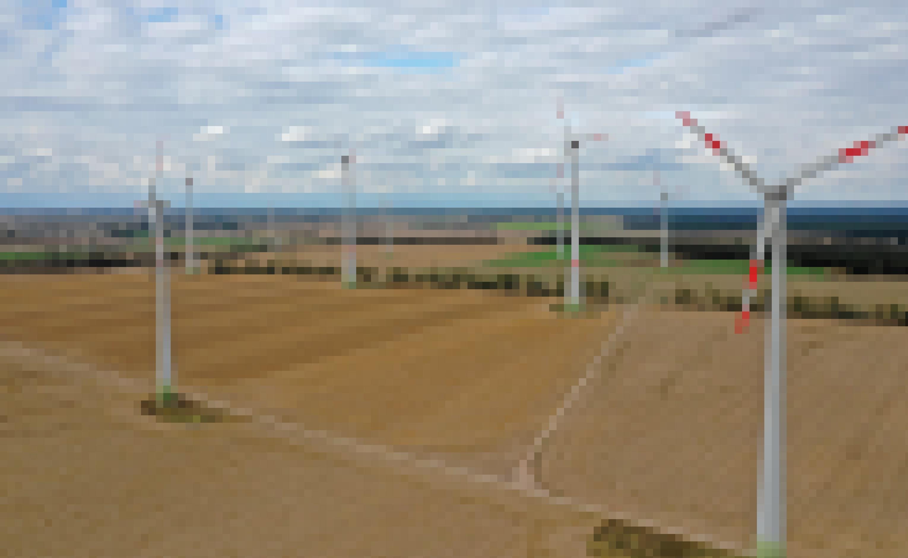 Eine Luftaufnahme eines „Windparks“