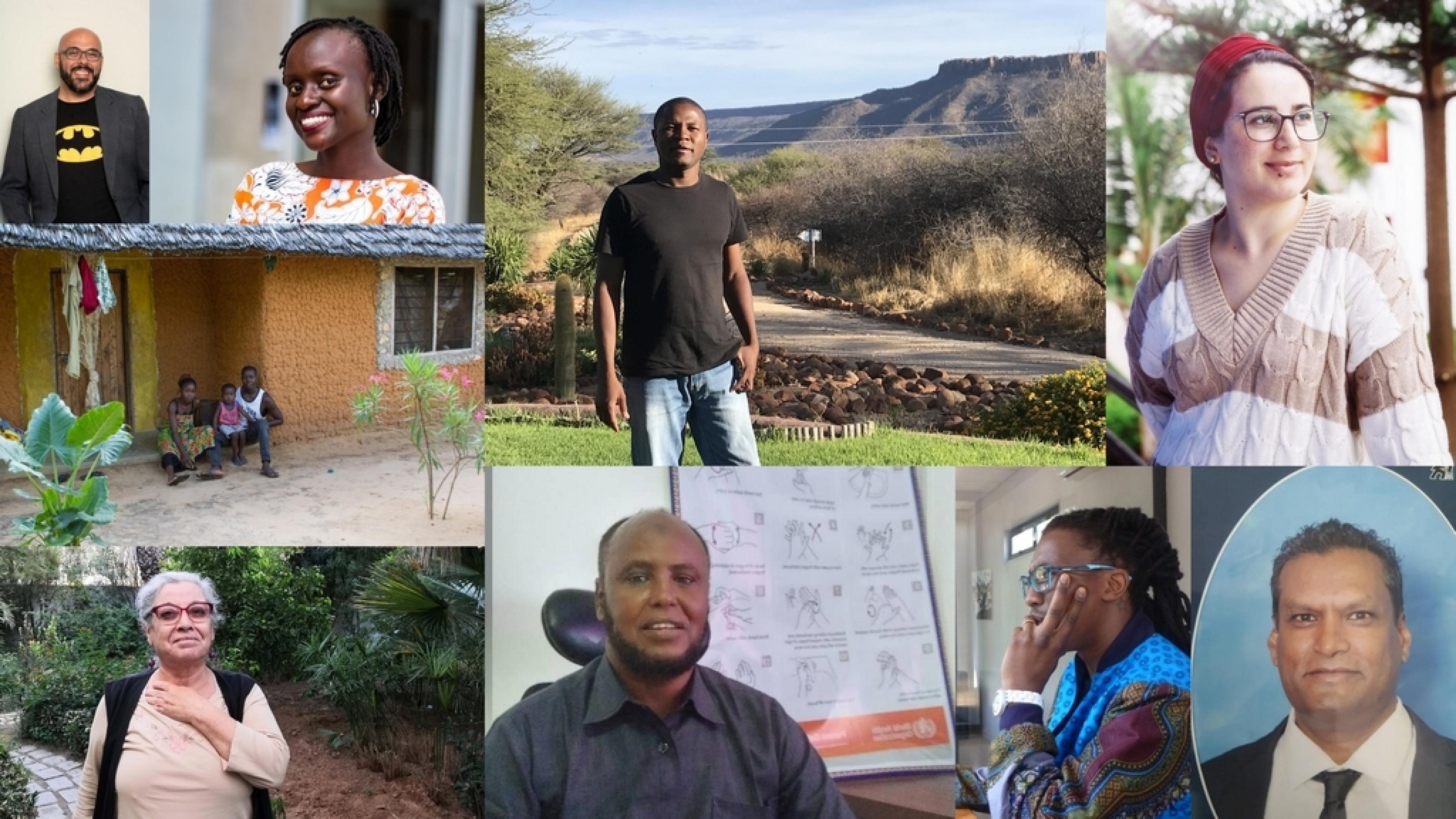 Collage mit Portraits der Afrikaner:innen, die in dem Artikel zu Wort kommen