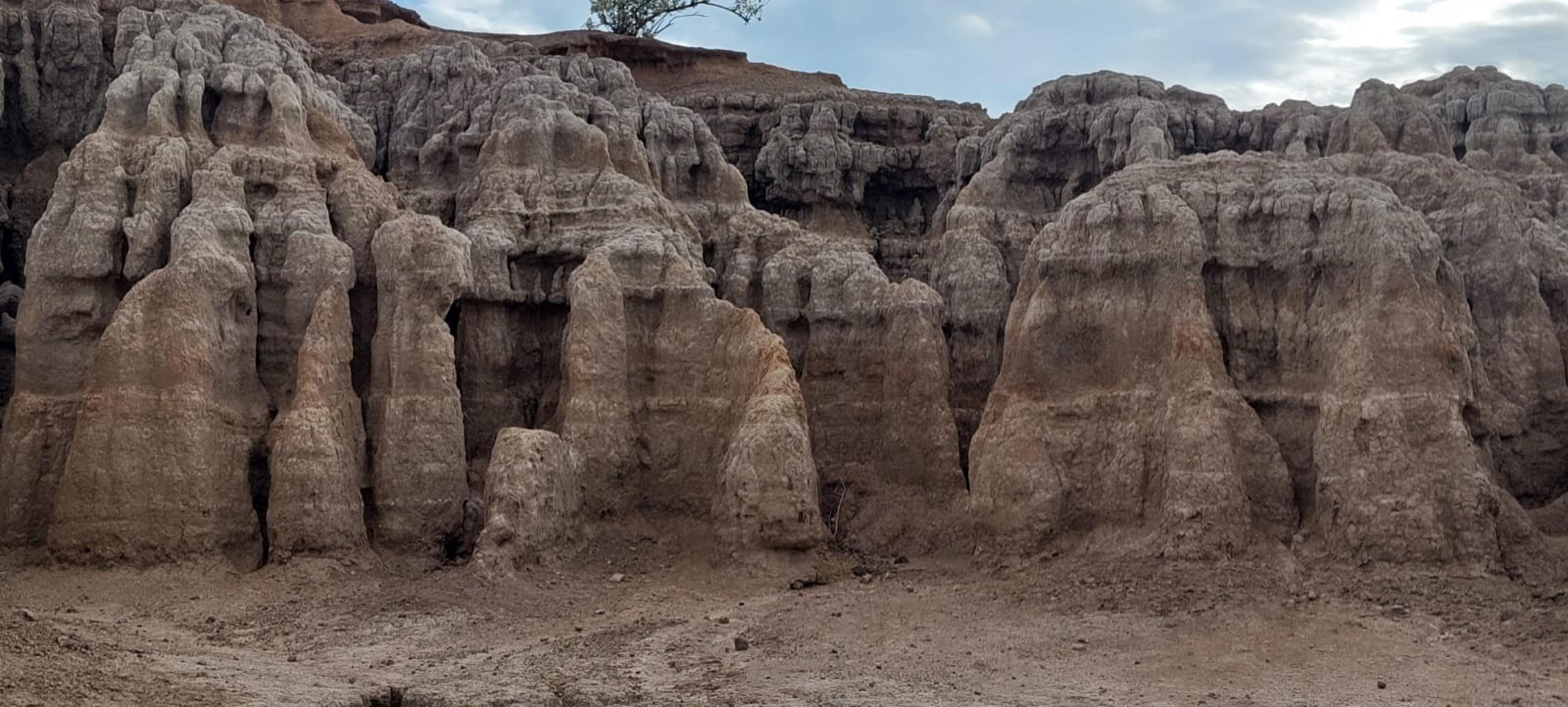 Vertrocknetete Felsenlandschaft