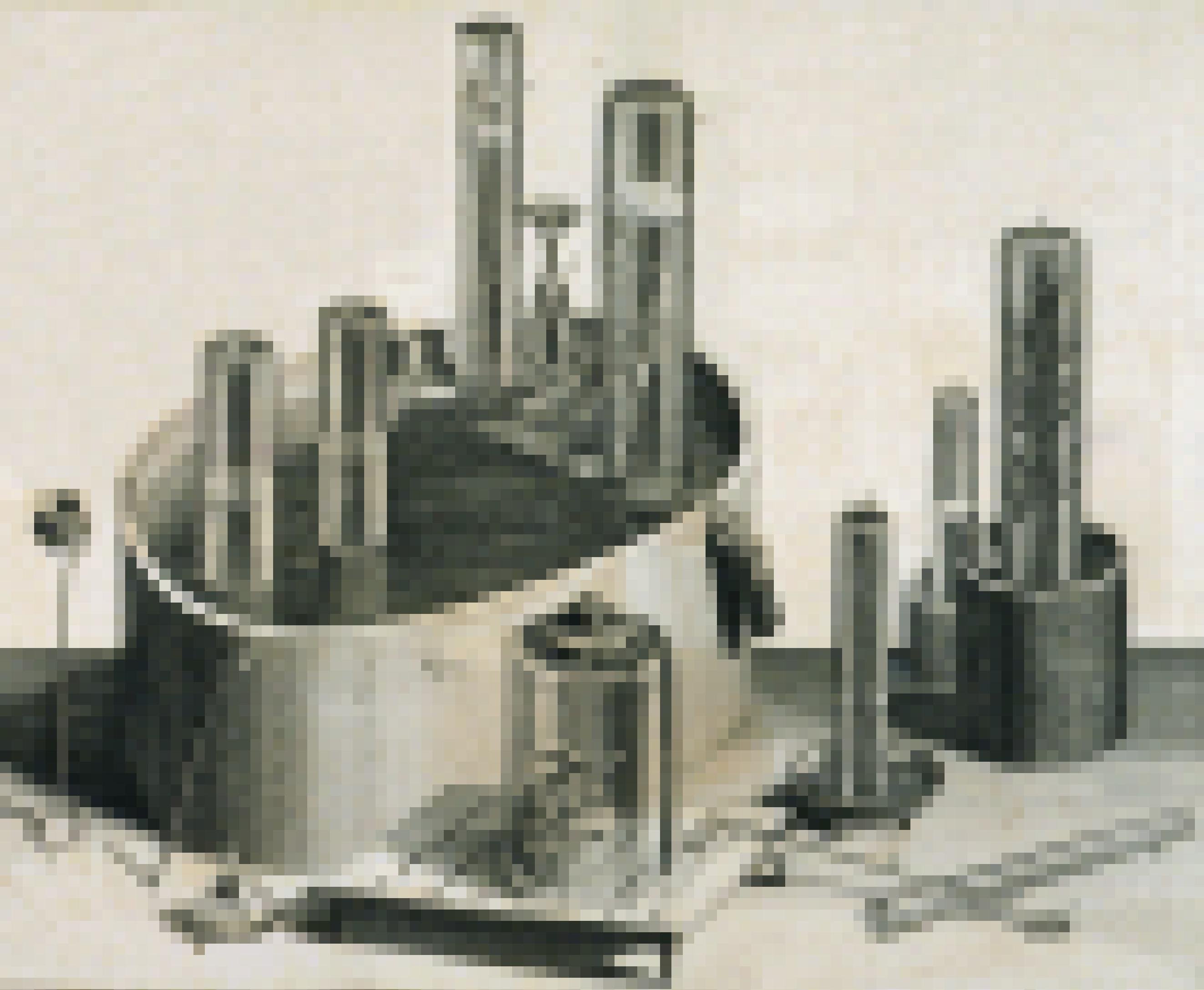 Skizze von verschiedenen Werkzeugen und Utensilien von Joseph Priestley