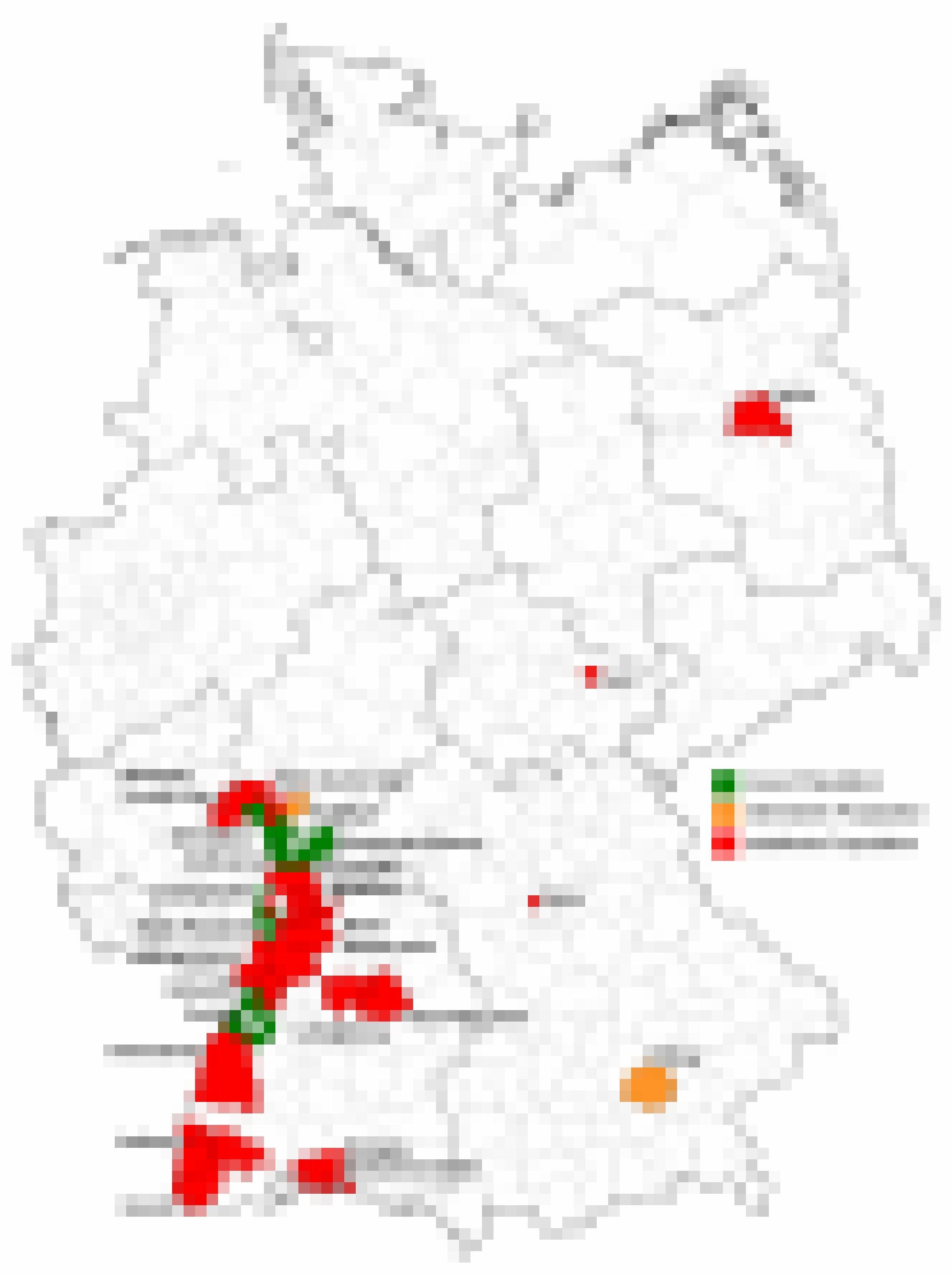 Vorkommen der Asiatischen Tigermücke in Deutschland, Stand 15.08.2019