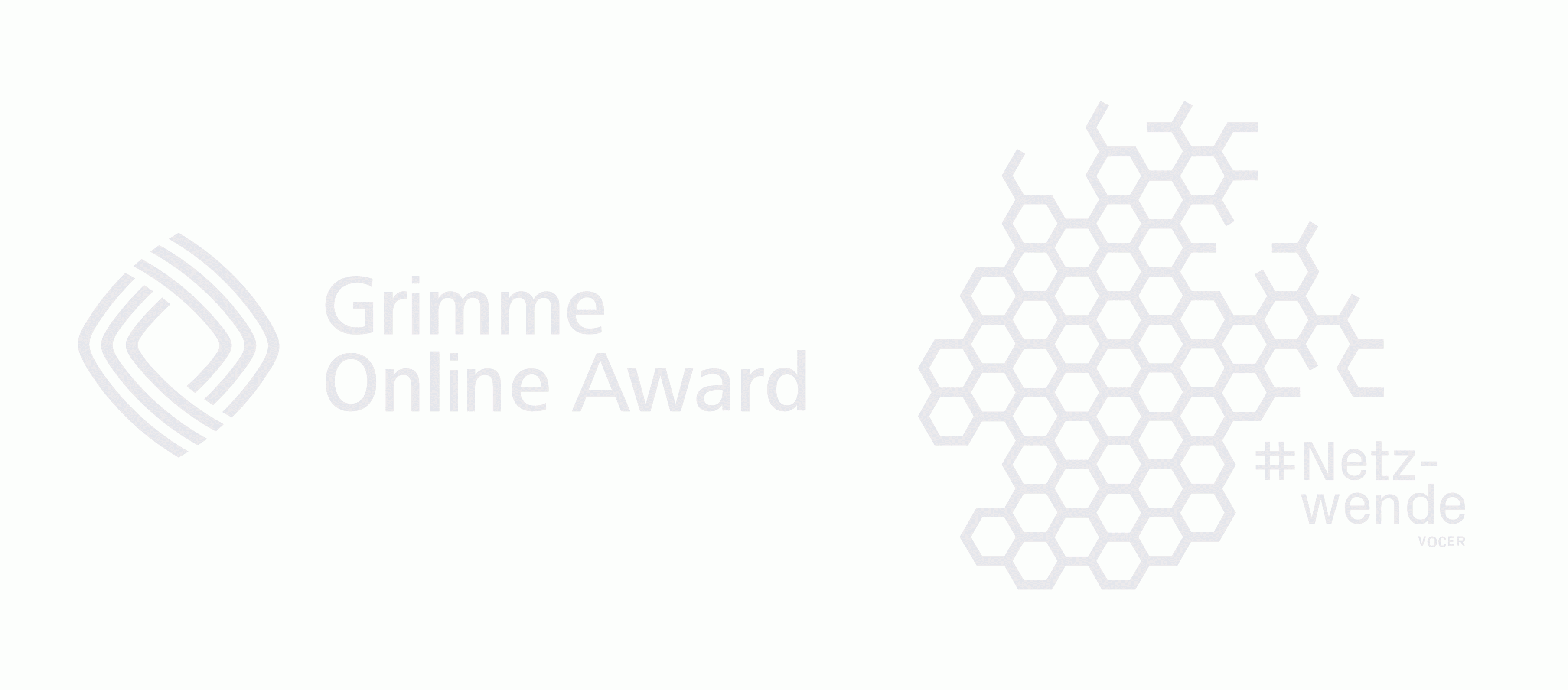 Logos: Grimme Online Award 2018 & VOCER #NETZWENDE-Award 2017