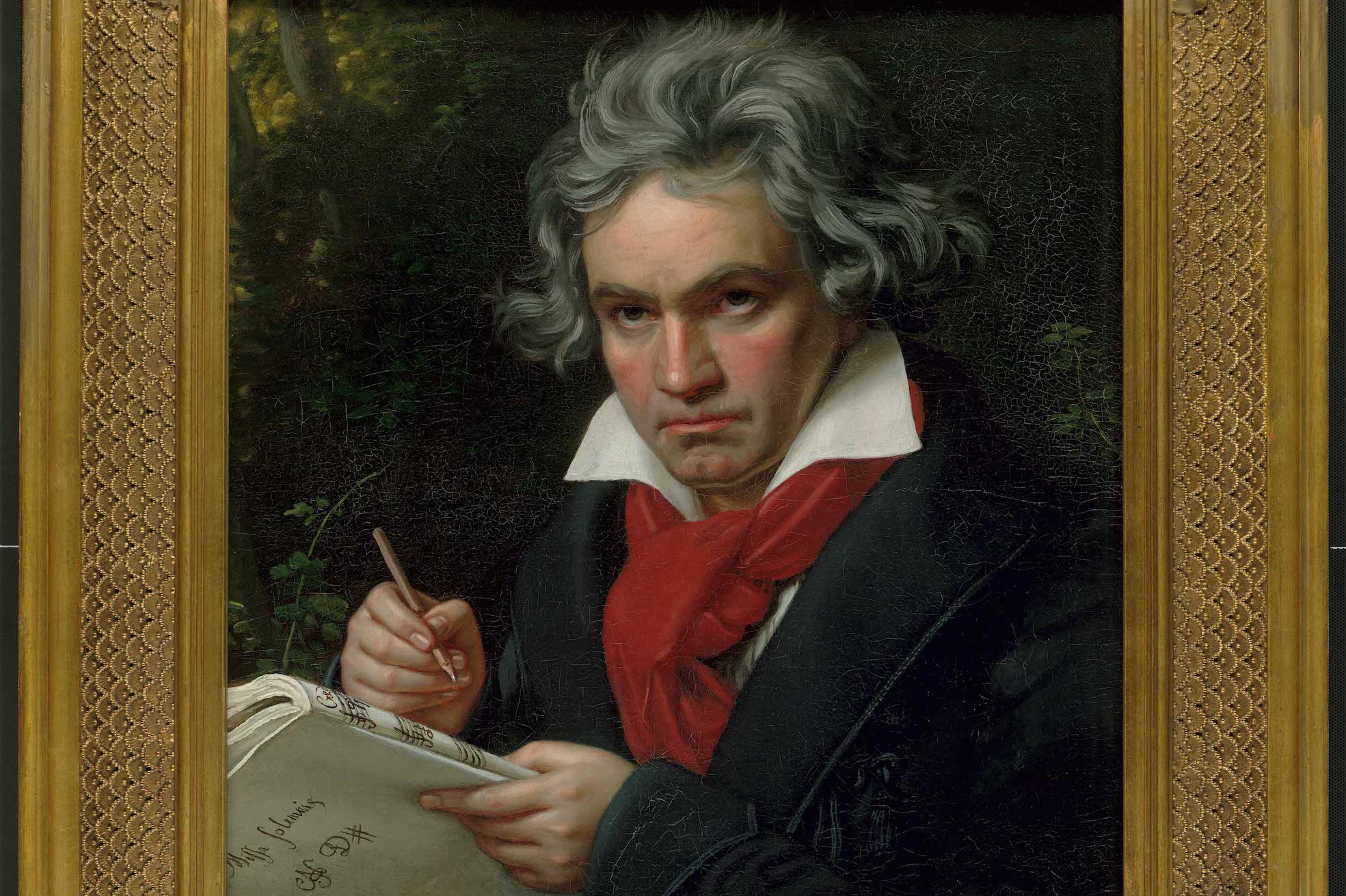 Stieler, Joseph Karl: Beethoven mit der Missa solemnis Ölgemälde, 1819