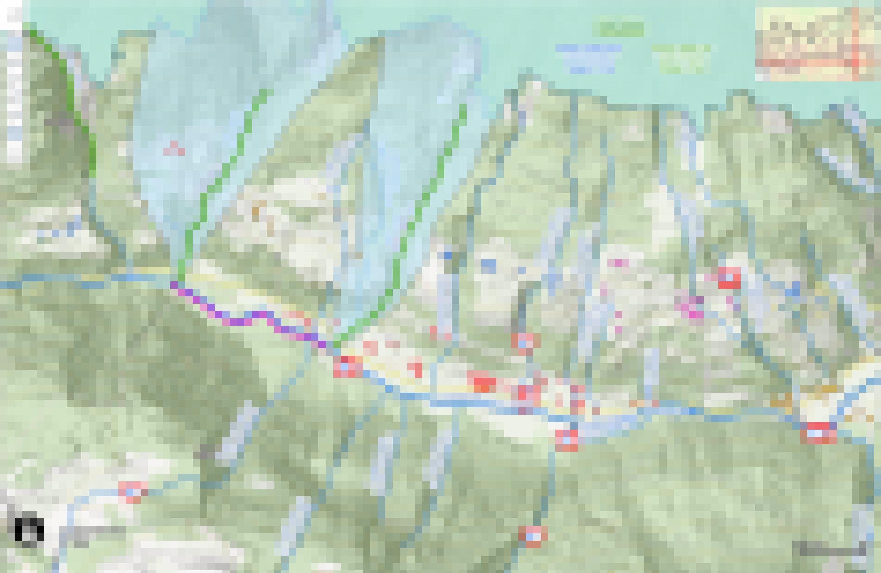 Screenshot einer Karte des Defereggentales mit Kraftwerkssymbolen.