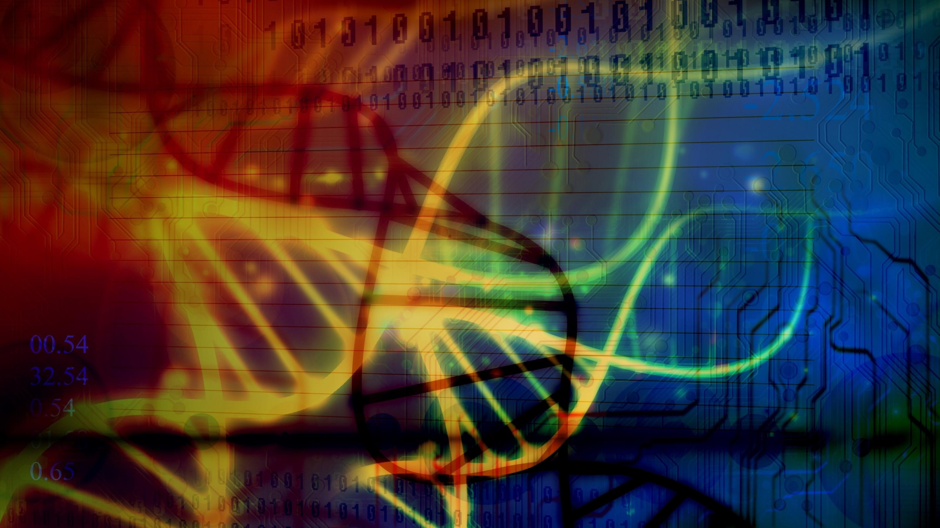 Abstraktes Bild zu DNA-Strängen