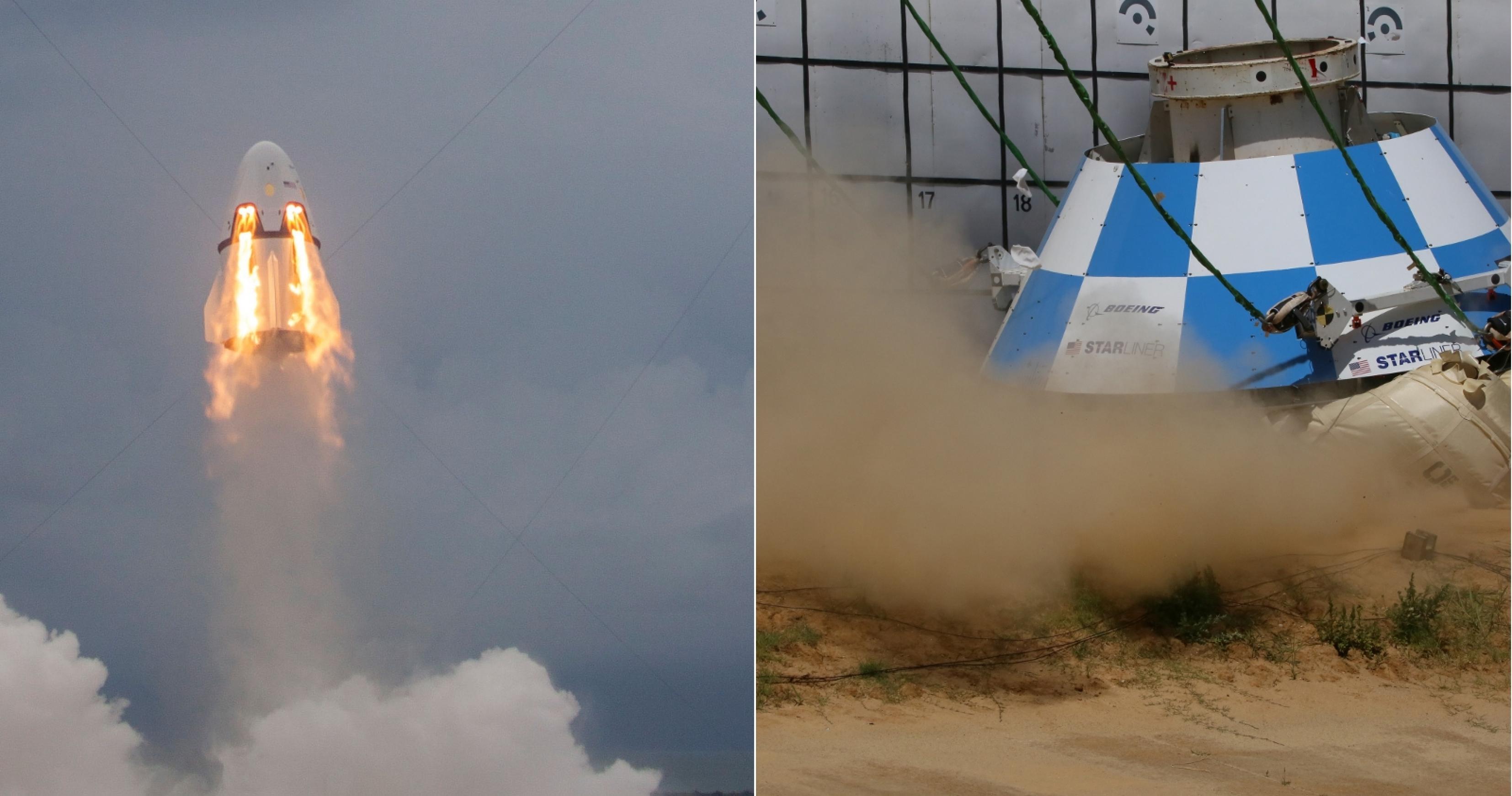 Dragon 2 testet ihr Flugabbruchsystem, Test der Airbags beim CST Starliner