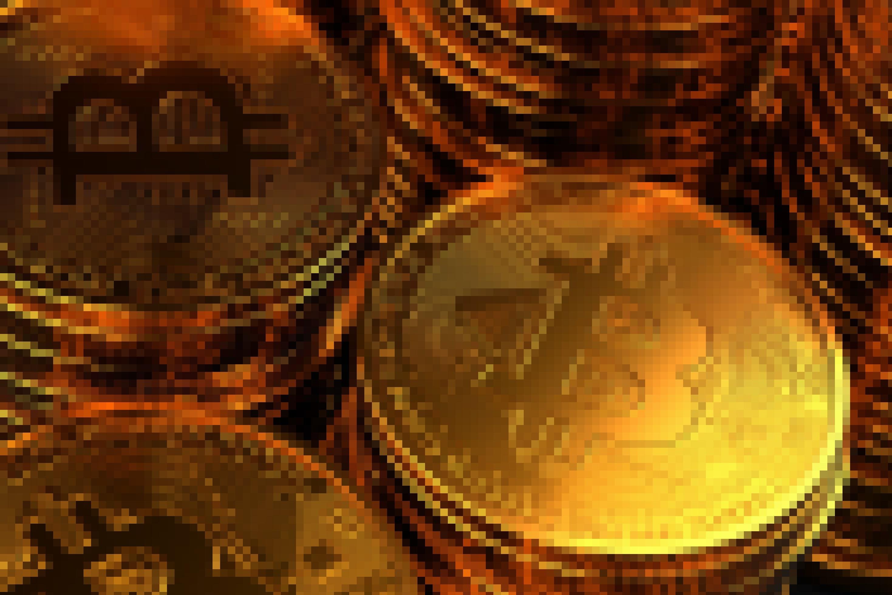 Aufgestapelte glänzende Bitcoin-Münzen sollen die Attraktivität der Digitalmünze zum Ausdruck bringen