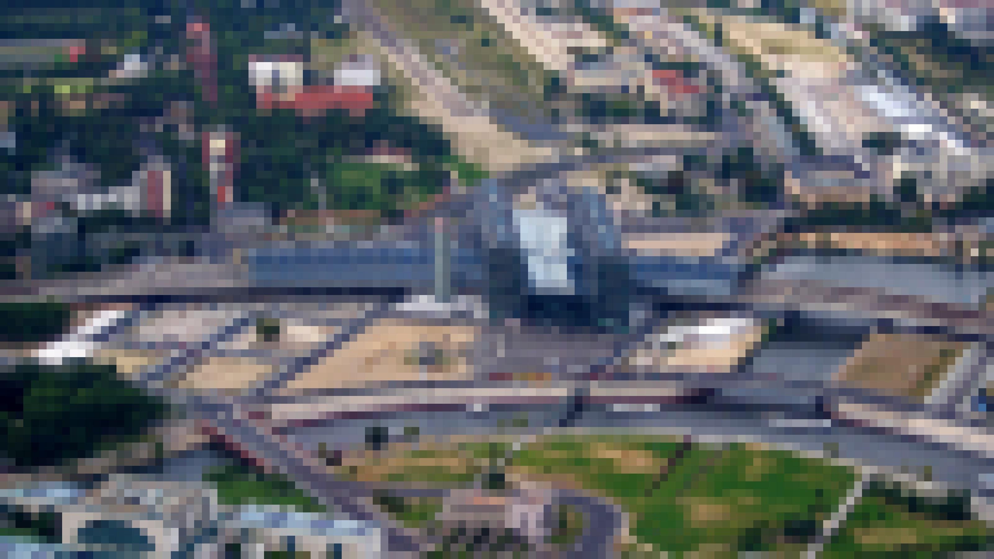 Luftaufnahme des Berliner Hauptbahnhofs mit Photovoltaik auf dem Dach