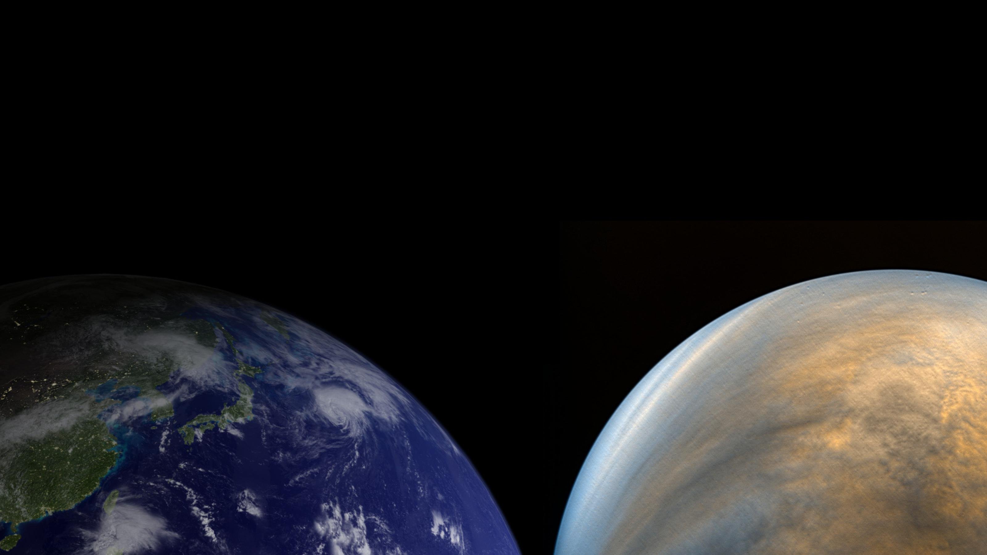 Erde und Venus