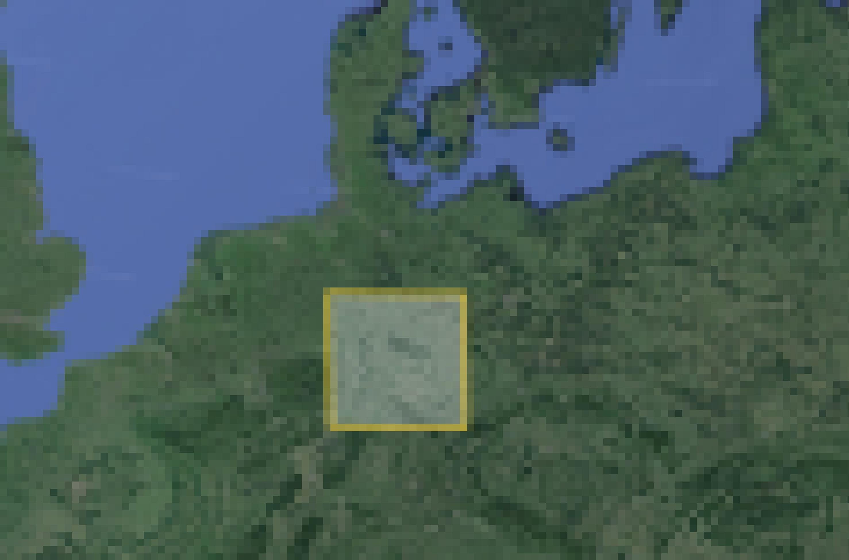 Karte von Deutschland. Mittig befindet sich ein Kasten, der die Gesamtfläche der Brände in Australien symbolisiert.