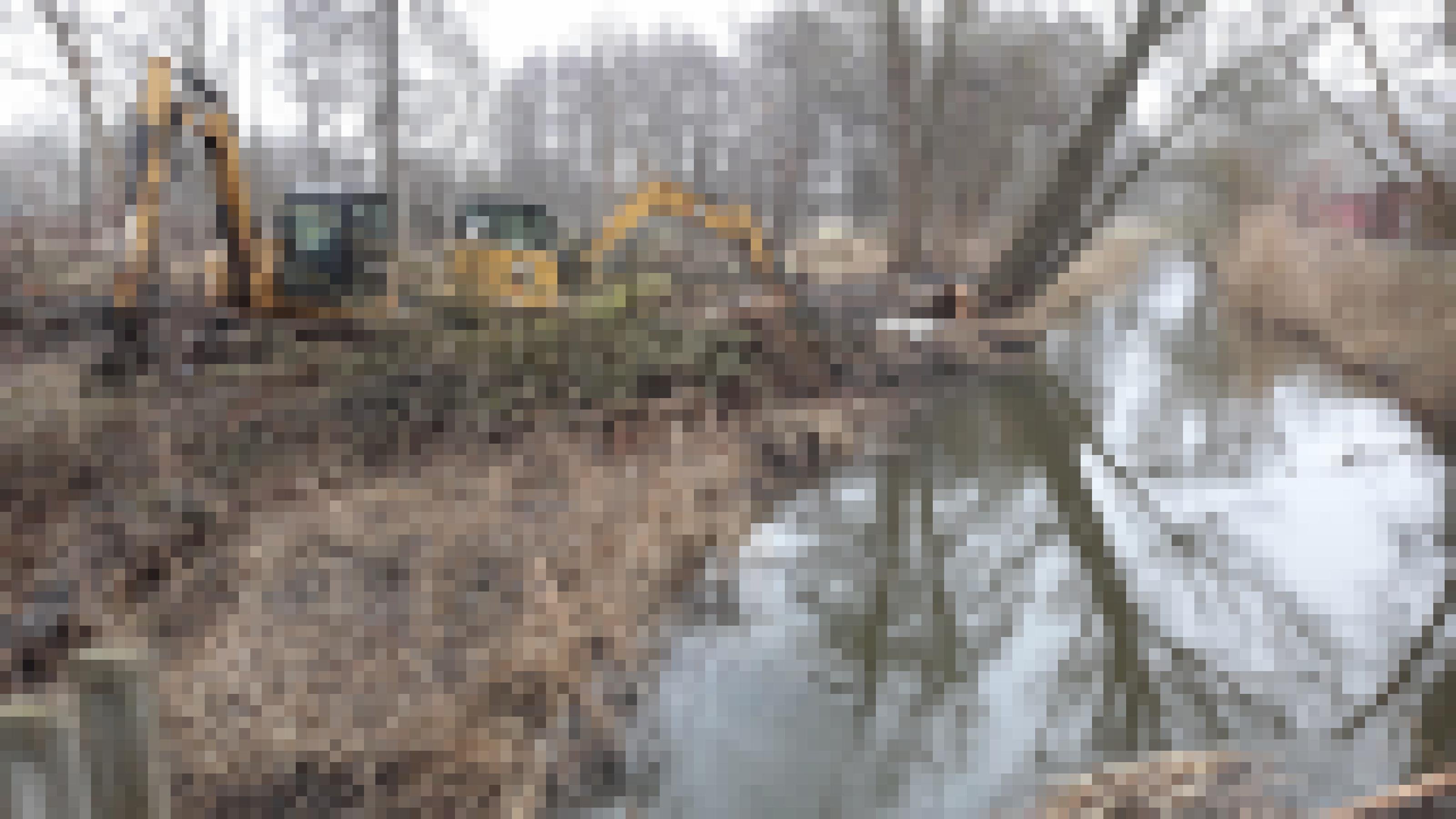 Zwei Bagger arbeiten am Ufer der Dosse und beräumen Gestrüpp. Hier sollen zugeschüttete Altarme des Flusses wieder ausgehoben werden.