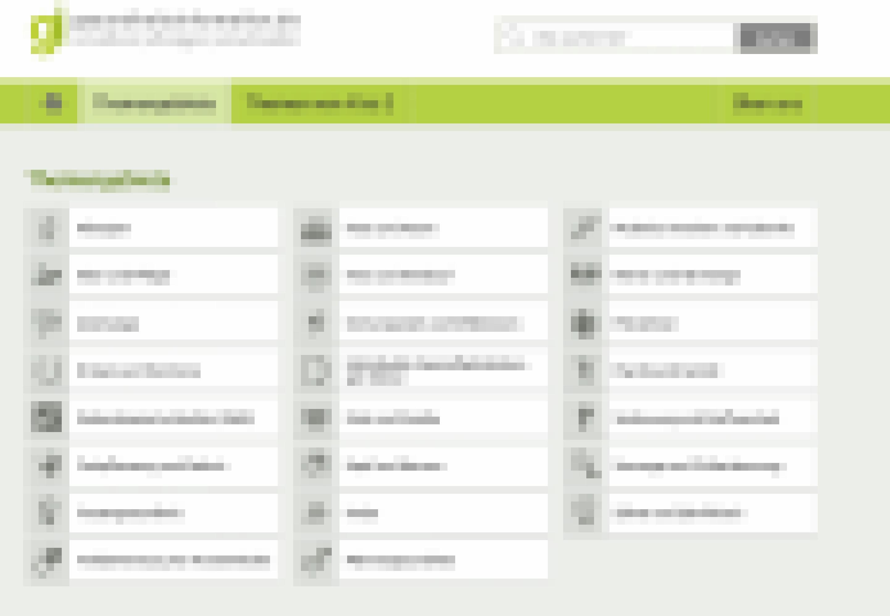 Screenshot der Suche nach Themengebieten von www.gesundheitsinformation.de