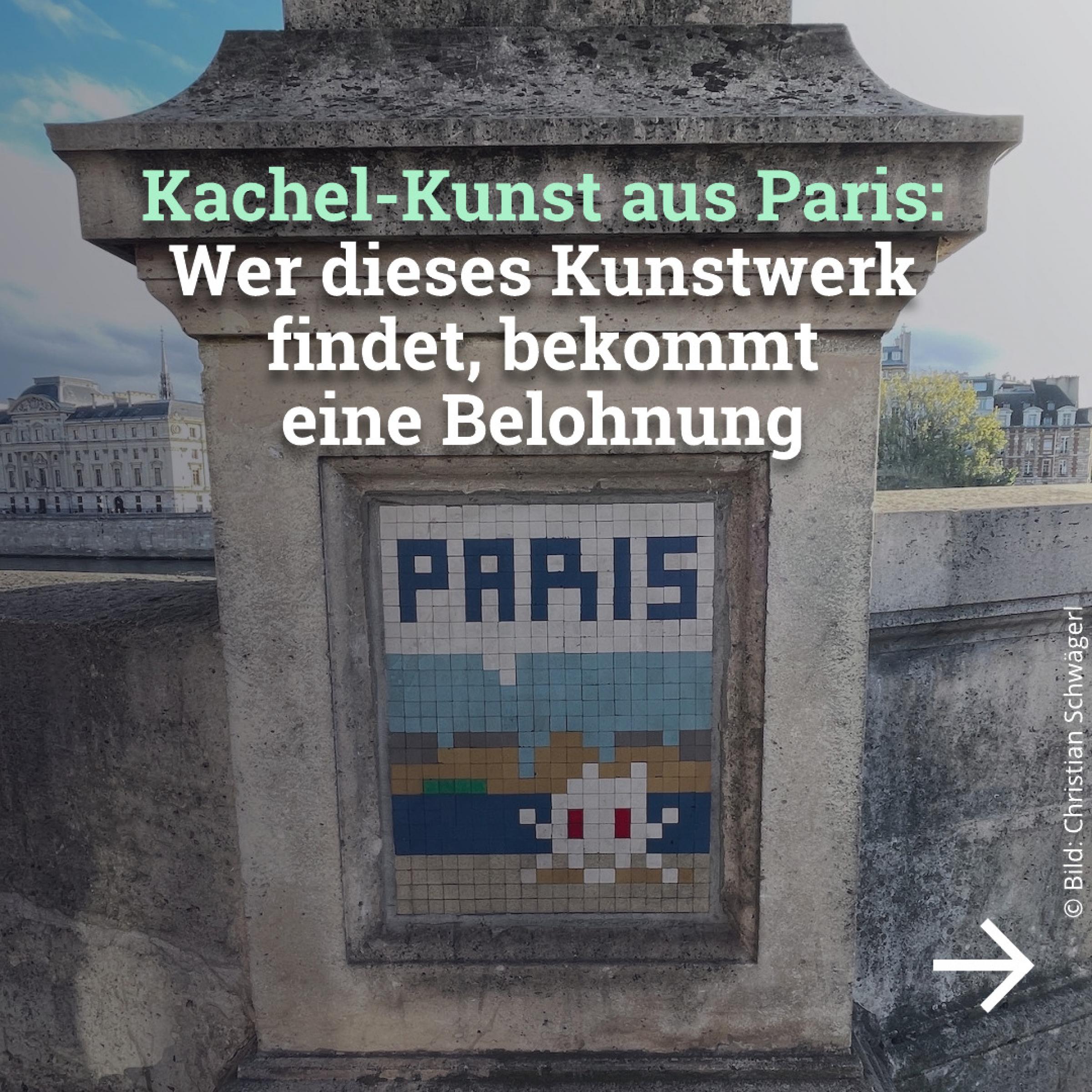 Kachel-Kunst aus Paris: Wer dieses Kunstwerk findet, bekommt eine Belohnung