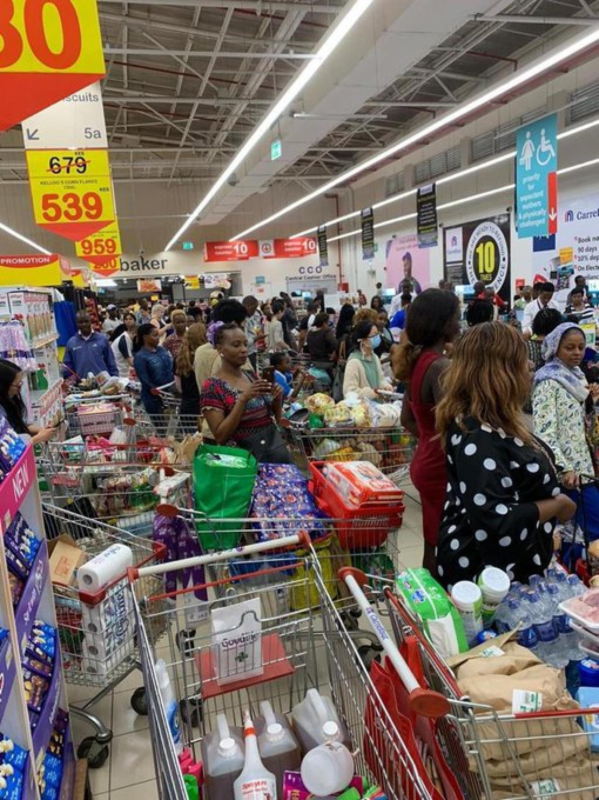 Voller Supermarkt in Nairobi